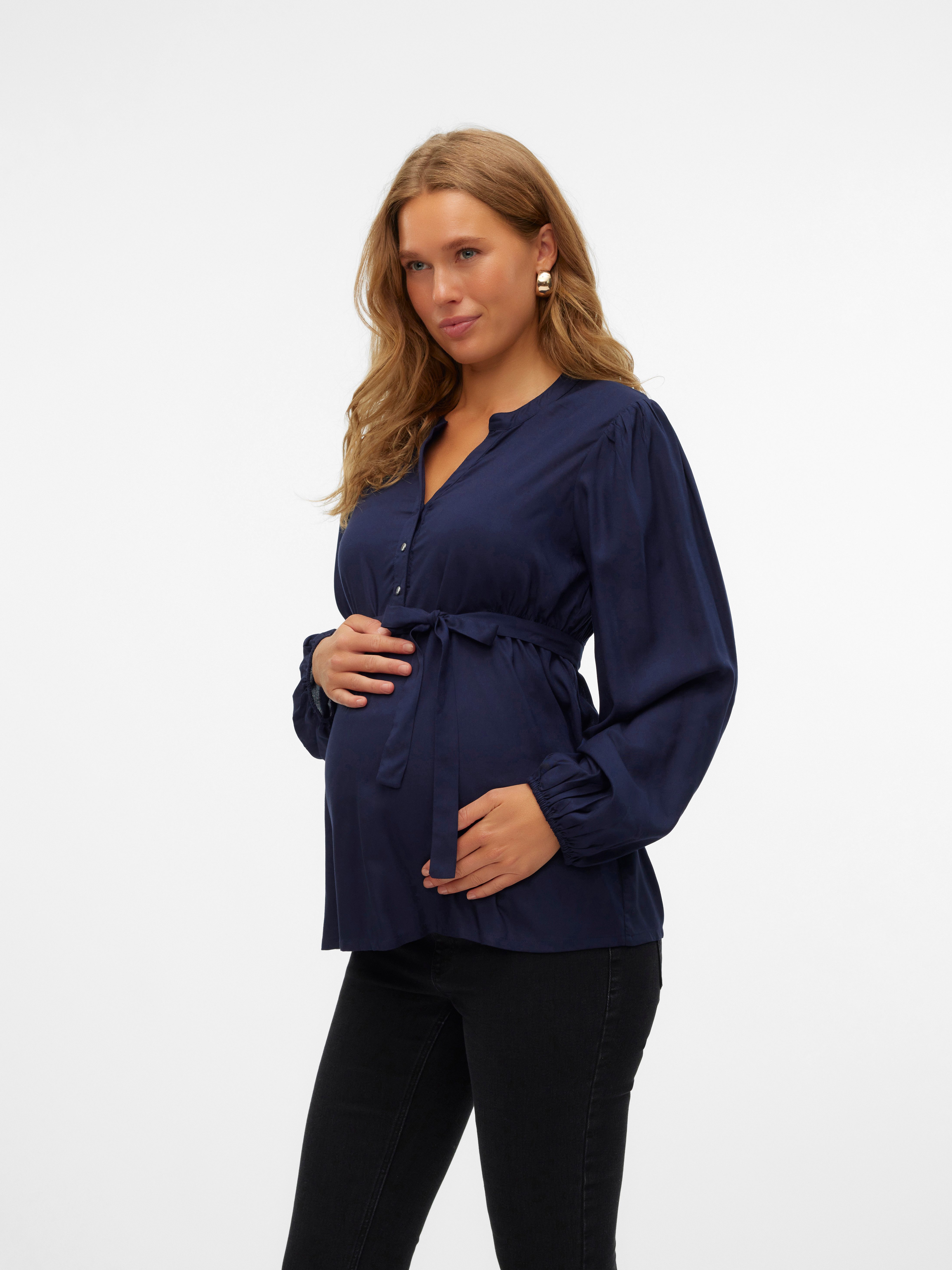 Mamalicious Zwangerschapsshirt MLMERCY LIA L S WO TOP 2F NOOS