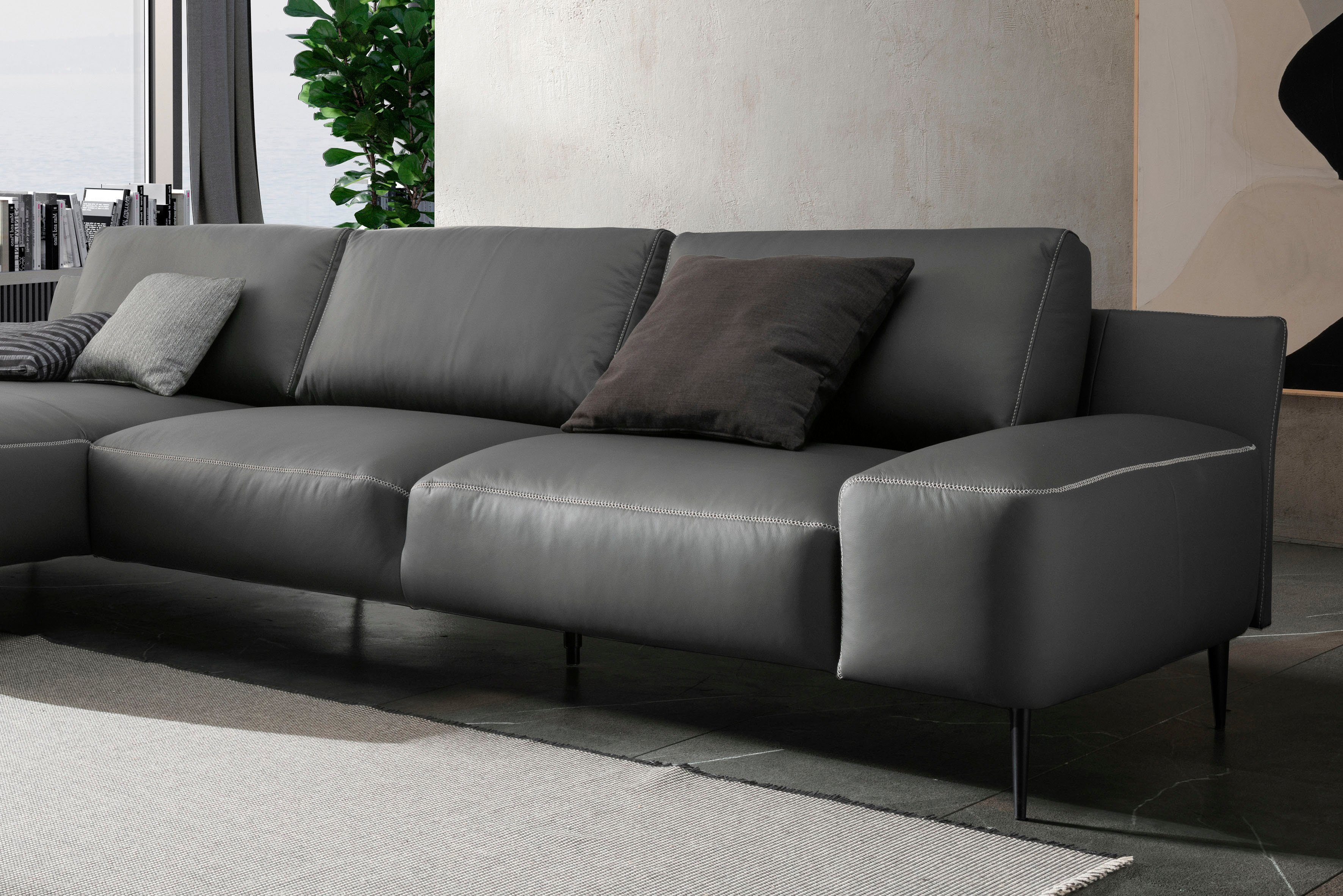 designwerk Hoekbank Forma L-Form, zeitloses Designsofa mit aktuellem Fuß in hoogwaardige afwerking en geweldig zitcomfort