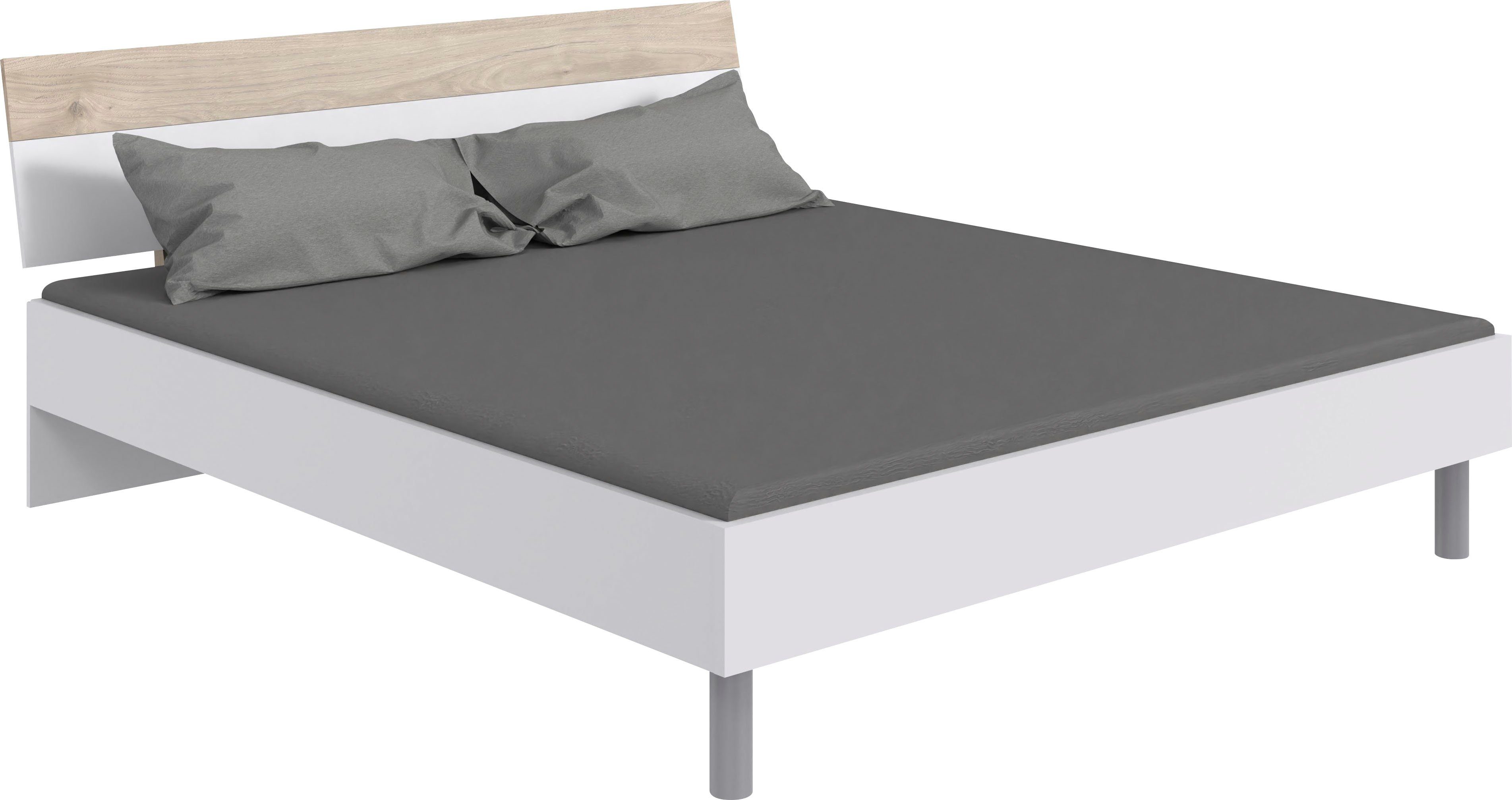 wimex futonbed budapest inclusief tweekleurig hoofdbord, ligvlak 180 x 200 cm wit