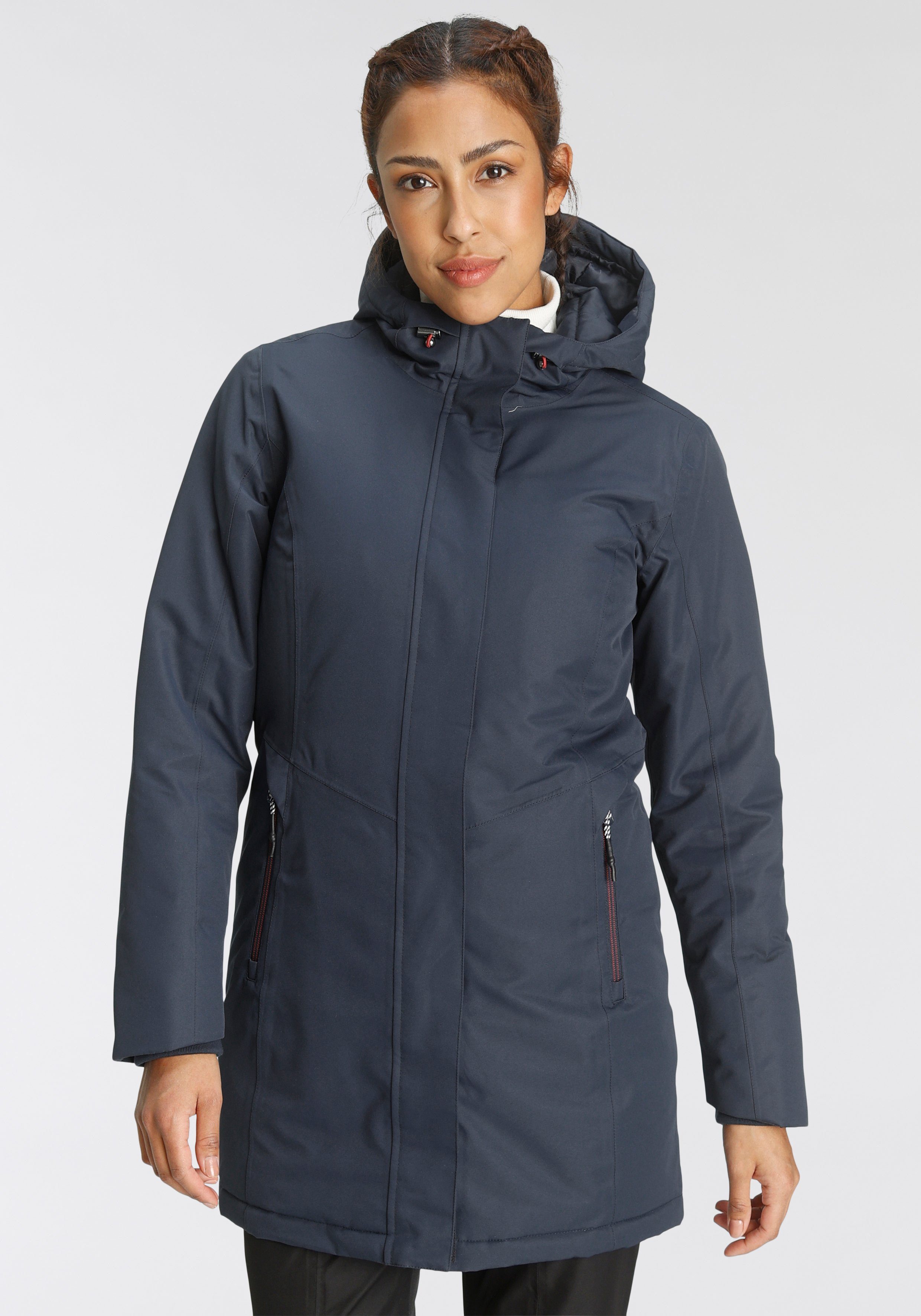Polarino Functionele parka uit hardshellmateriaal met gelaste naden