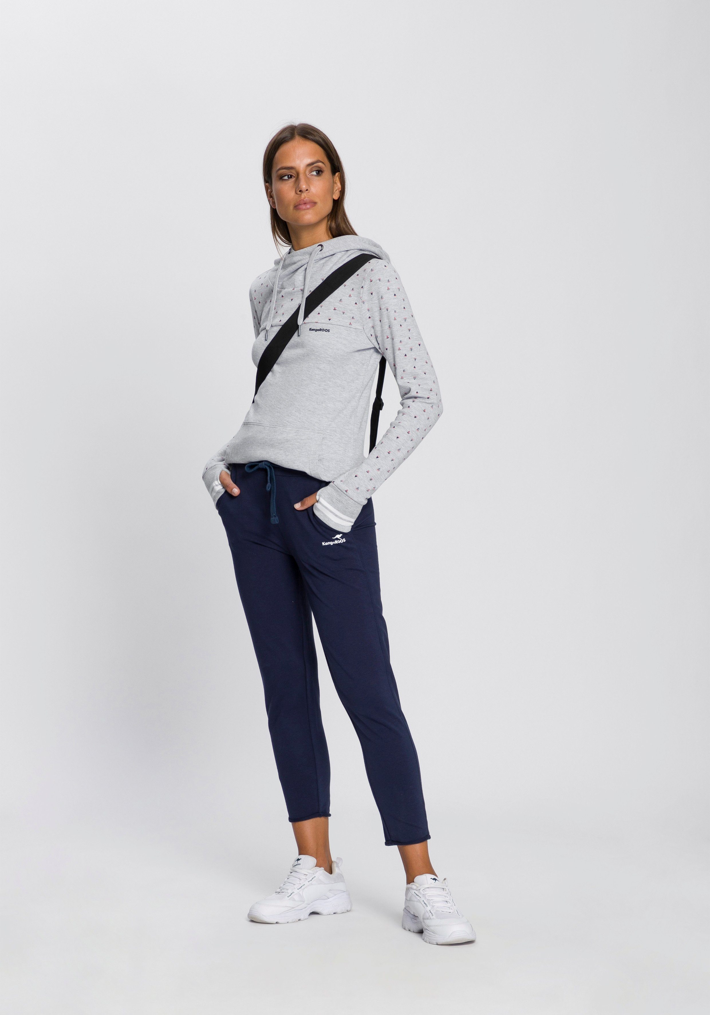 KangaROOS Joggingbroek in 7/8-lengte met logoprint
