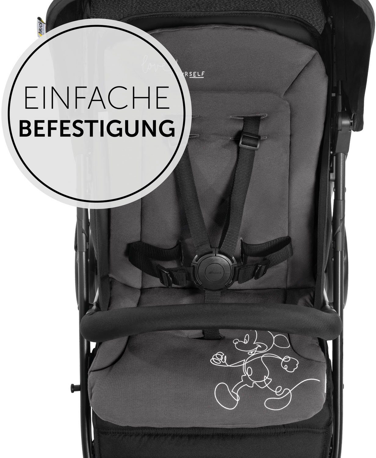 Hauck Zitkussen voor kinderwagens Seat Liner, Mickey Mouse black