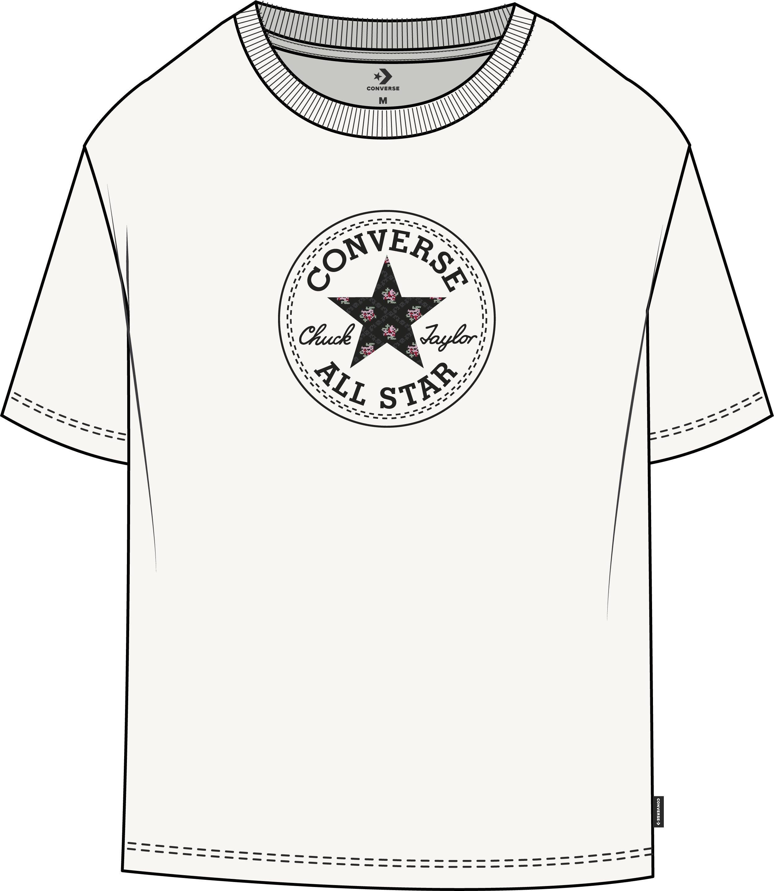 Converse T-shirt WOMEN'S CONVERSE CRAFTED CHUCK TAYLOR T-SHIRT (1-delig)