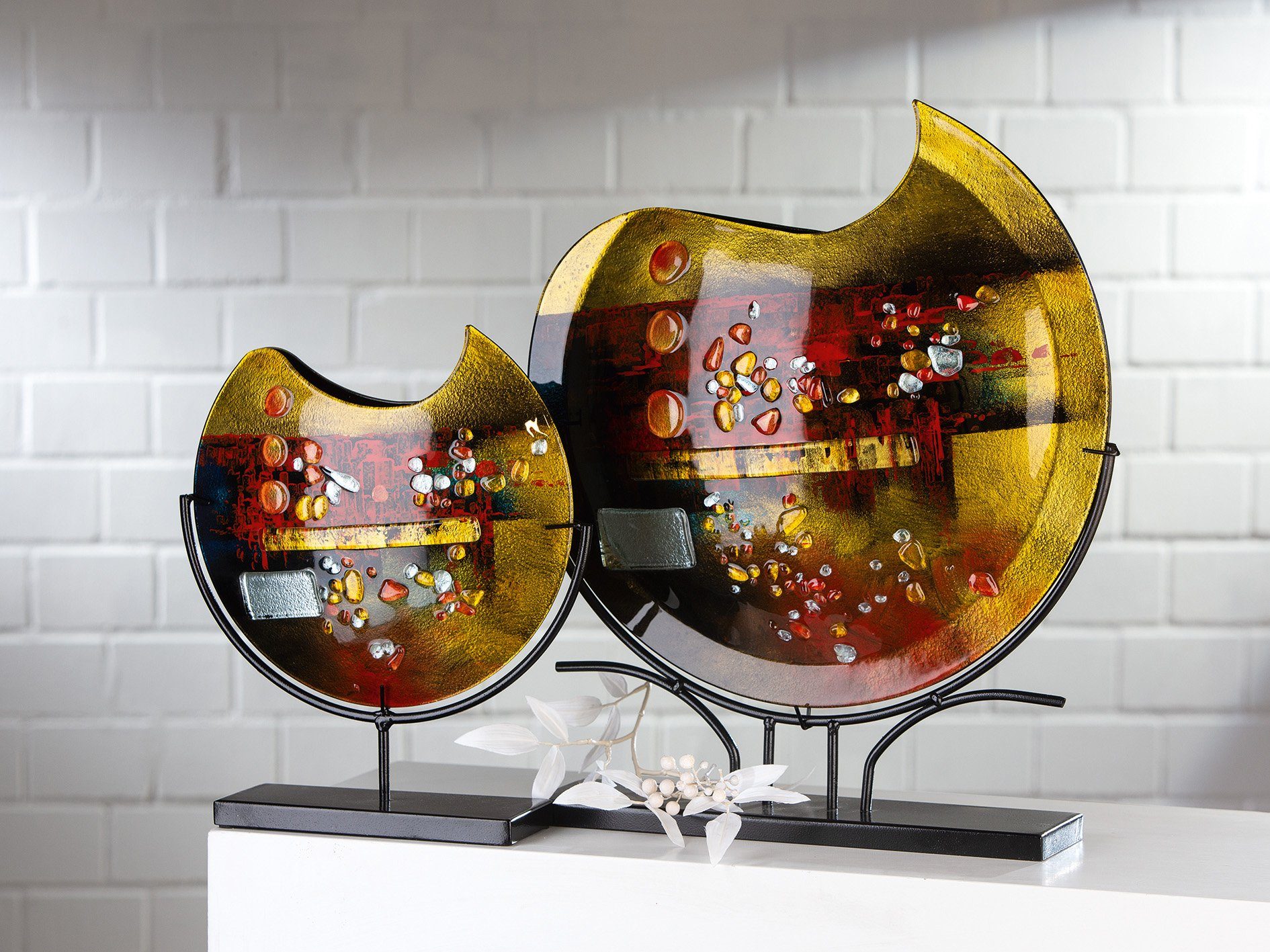 Casablanca by Gilde Siervaas Pearls van glas, in harmonieuze kleurstelling, hoogte ca. 52 cm (1 stuk)