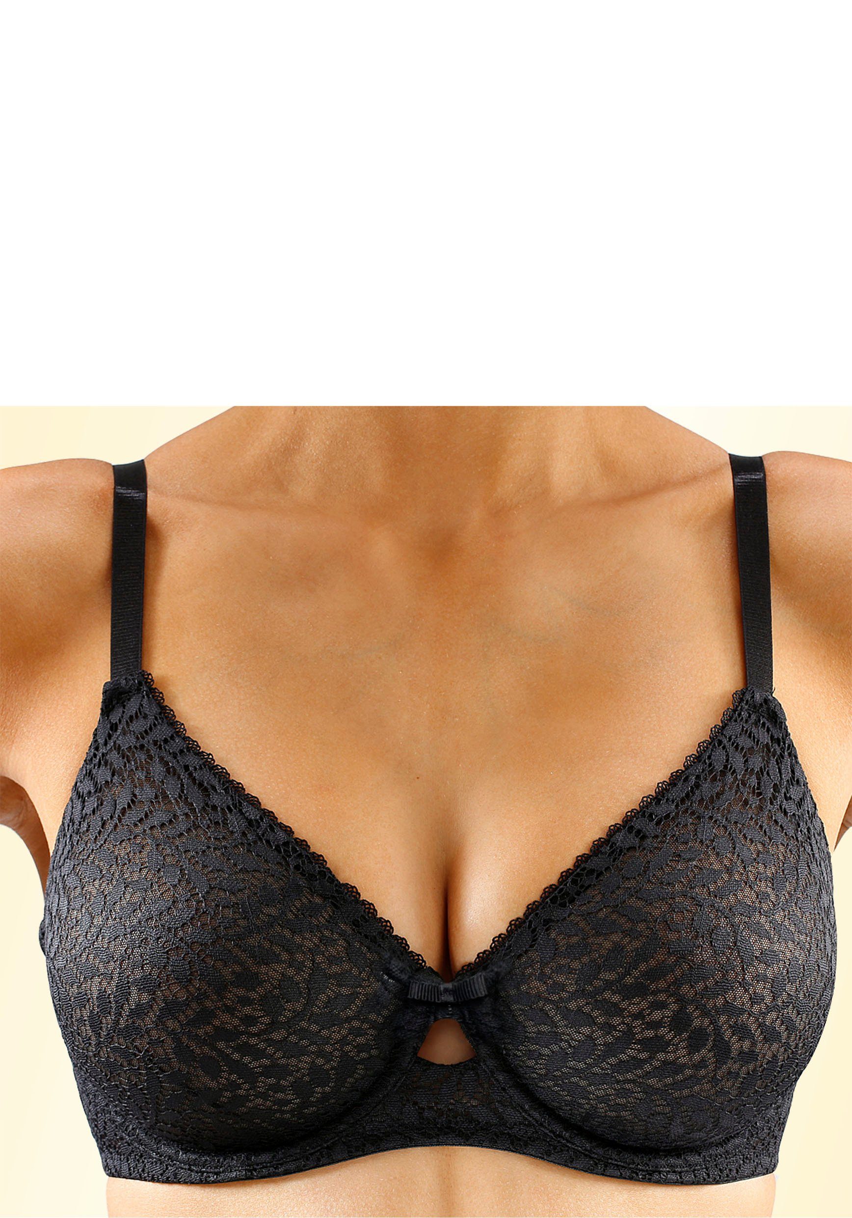 Nuance Minimizer-bh met beugel van licht transparante kant, lingerie