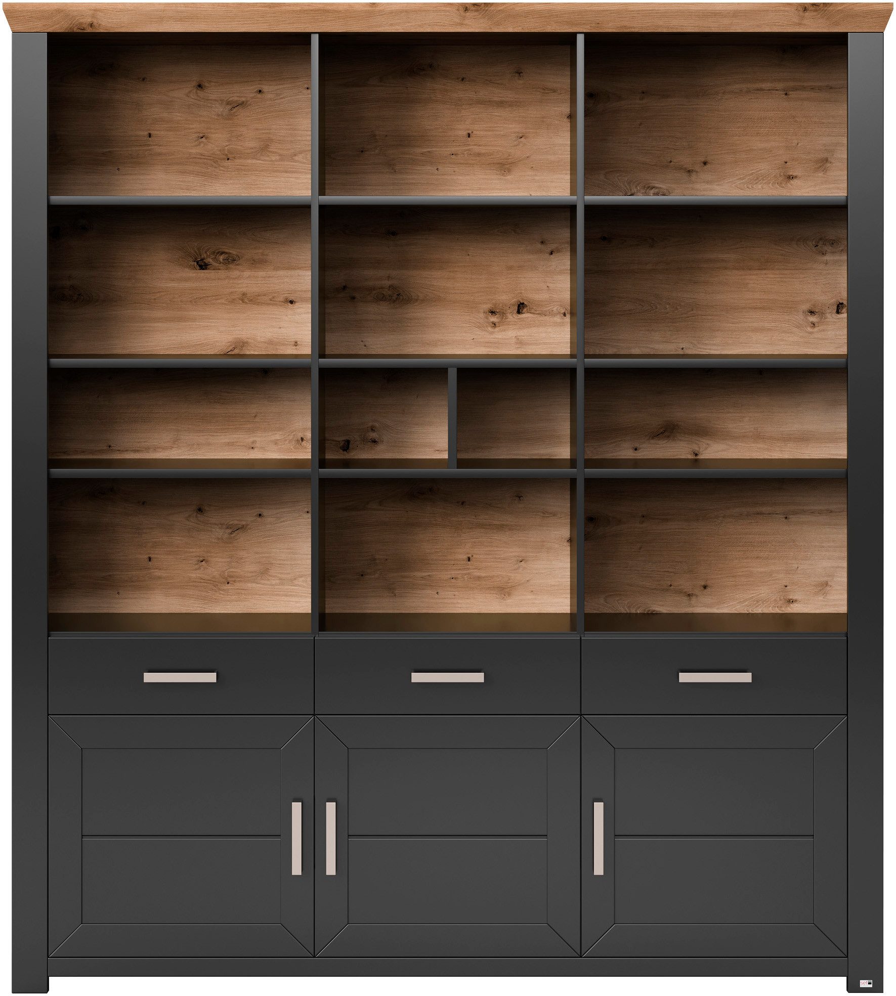 set one by Musterring Ordnerrek York open ontwerp, optioneel met verlichting, 3 kleuren, breedte 184 cm