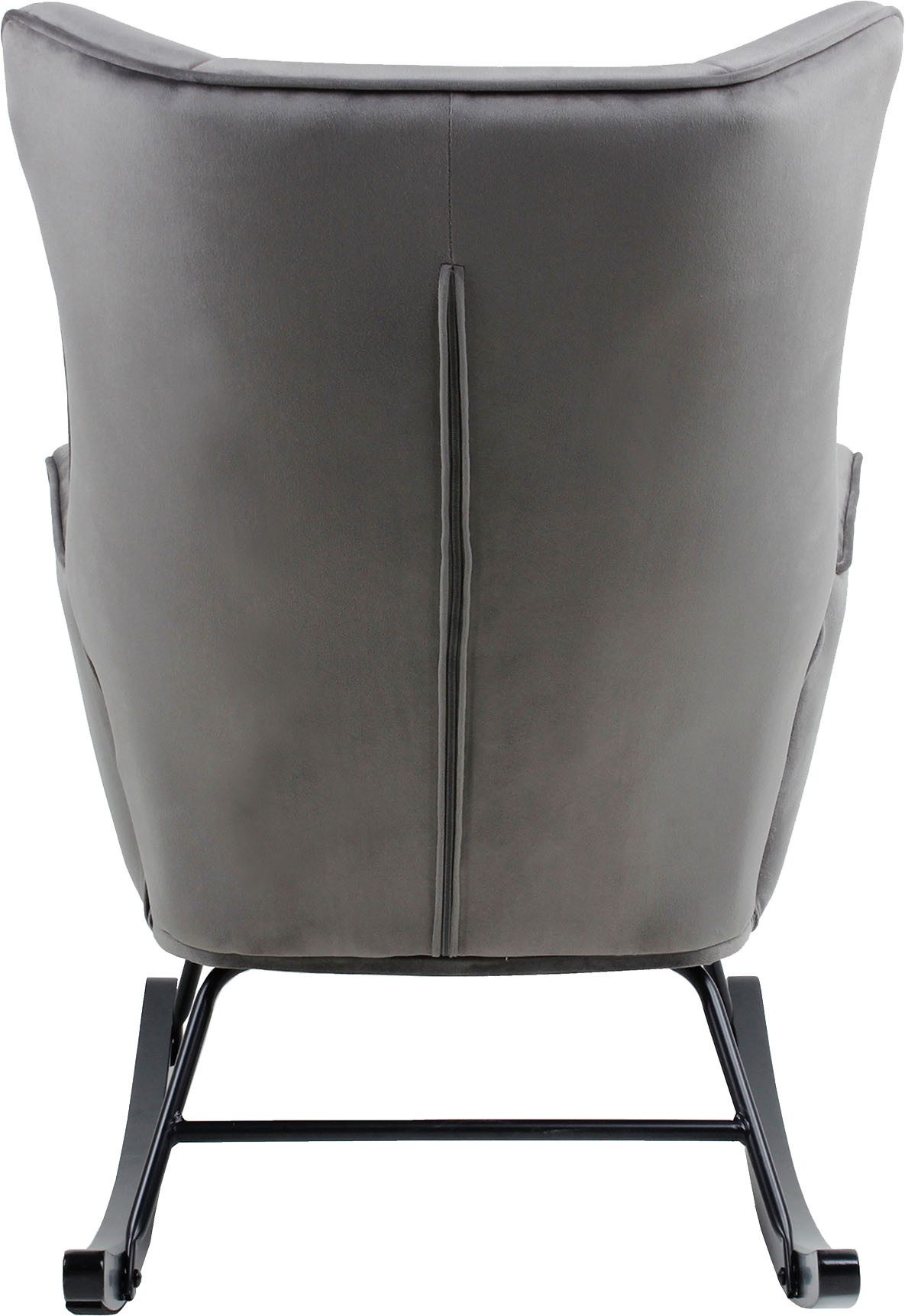 Kayoom Schommelstoel Bryana 125, Relaxstoel om te schommelen, metalen frame met houten slede (1 stuk)