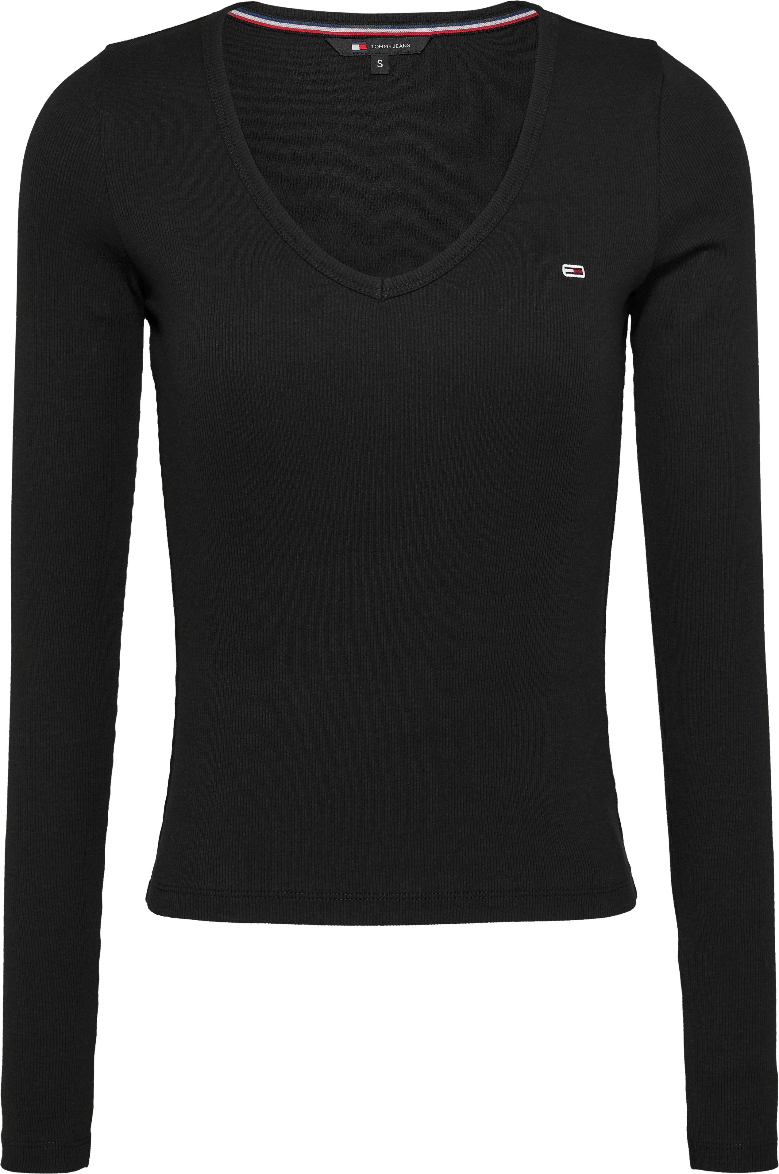 TOMMY JEANS Shirt met lange mouwen TJW SLIM ESSENTIAL RIB V LS