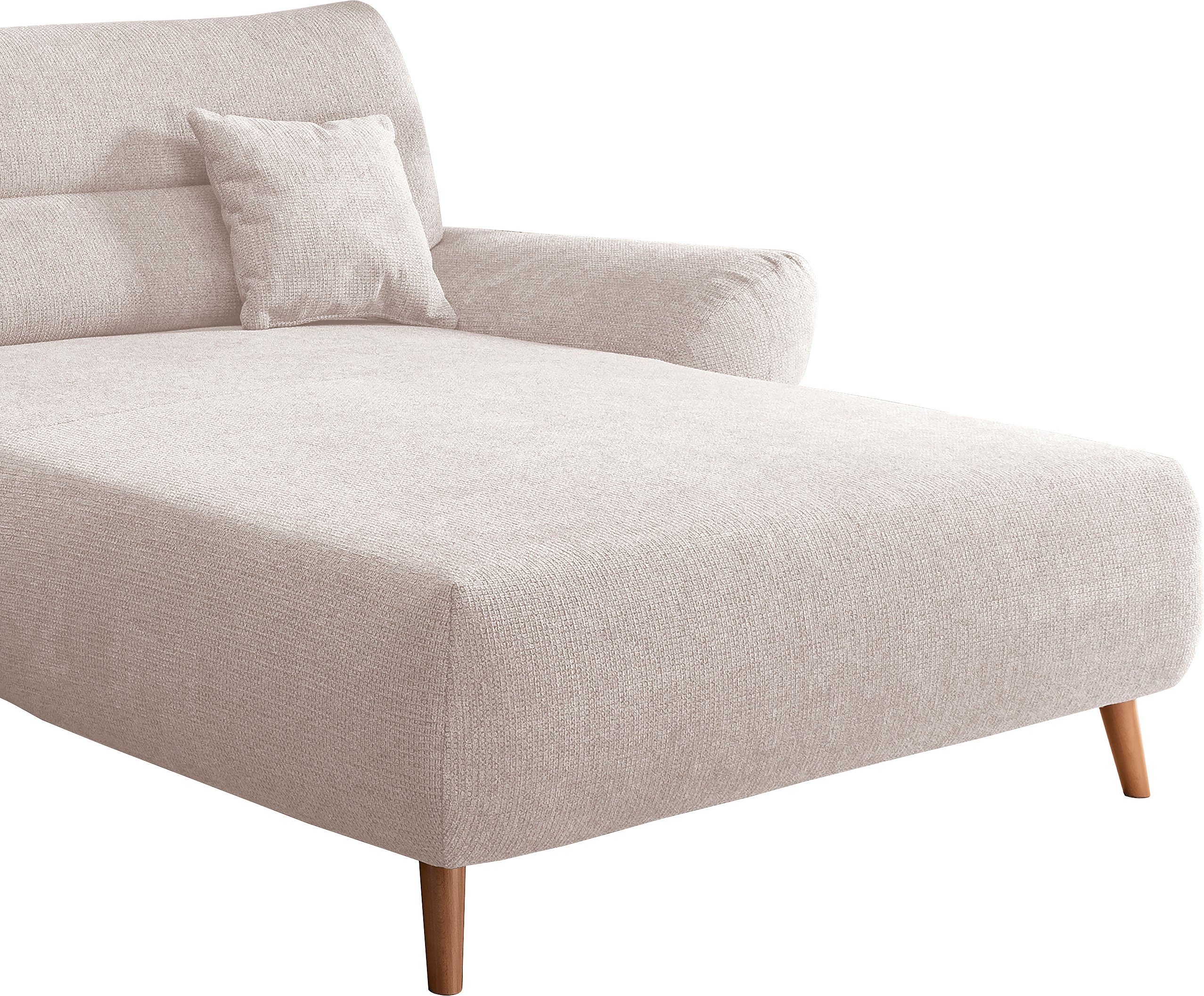 INOSIGN Hoekbank Drago, elegant en tijdloos, comfortabel, houten voet, L-vorm