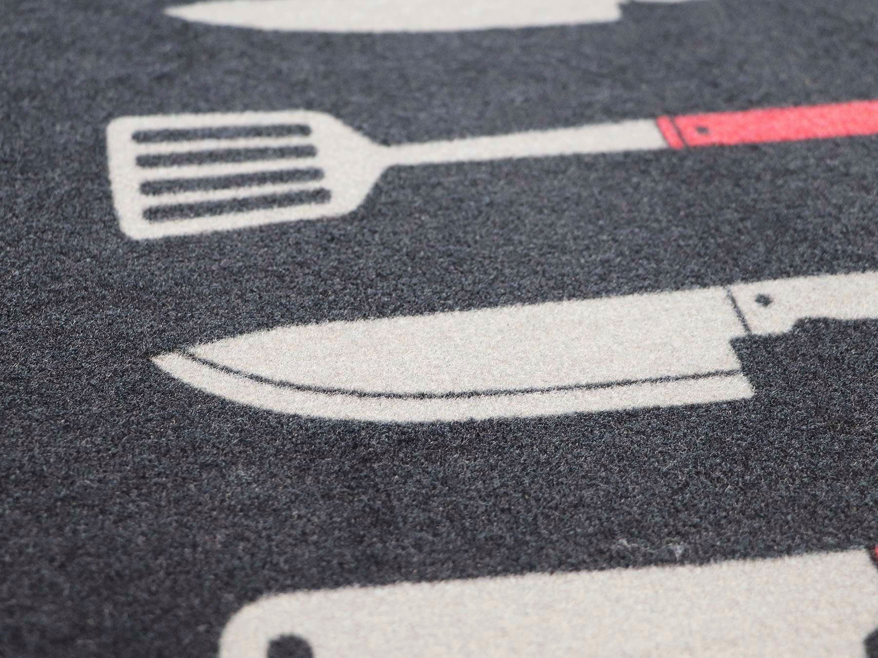Primaflor-Ideen in Textil Mat Barbecue-onderlegger BEEF Barbecuemat ideaal als vloerbescherming, antislip, wasbaar
