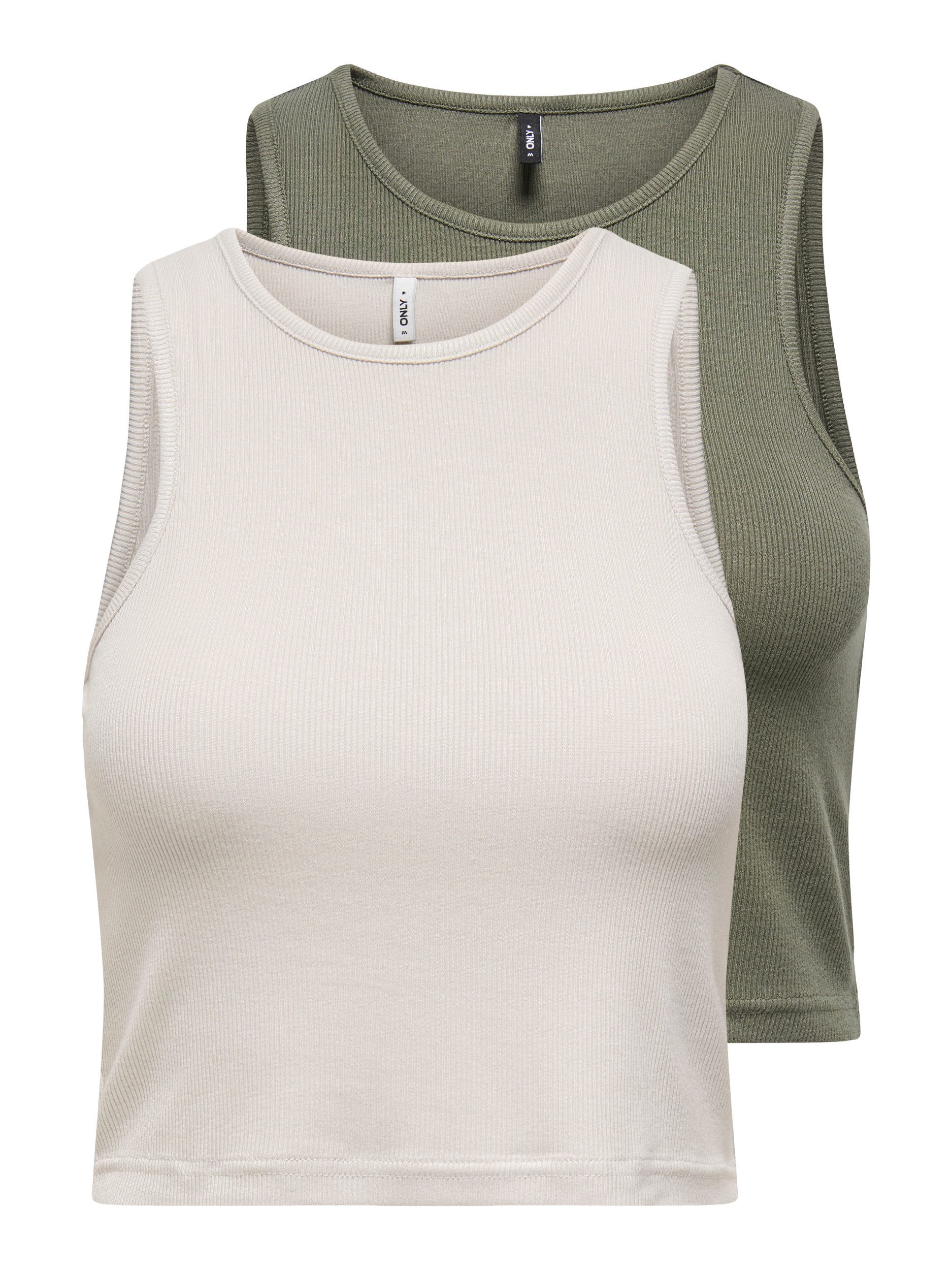 Only Crop-top ONLBELIA S/L CROP TOP CS JRS 2PACK (set, 2-delig)