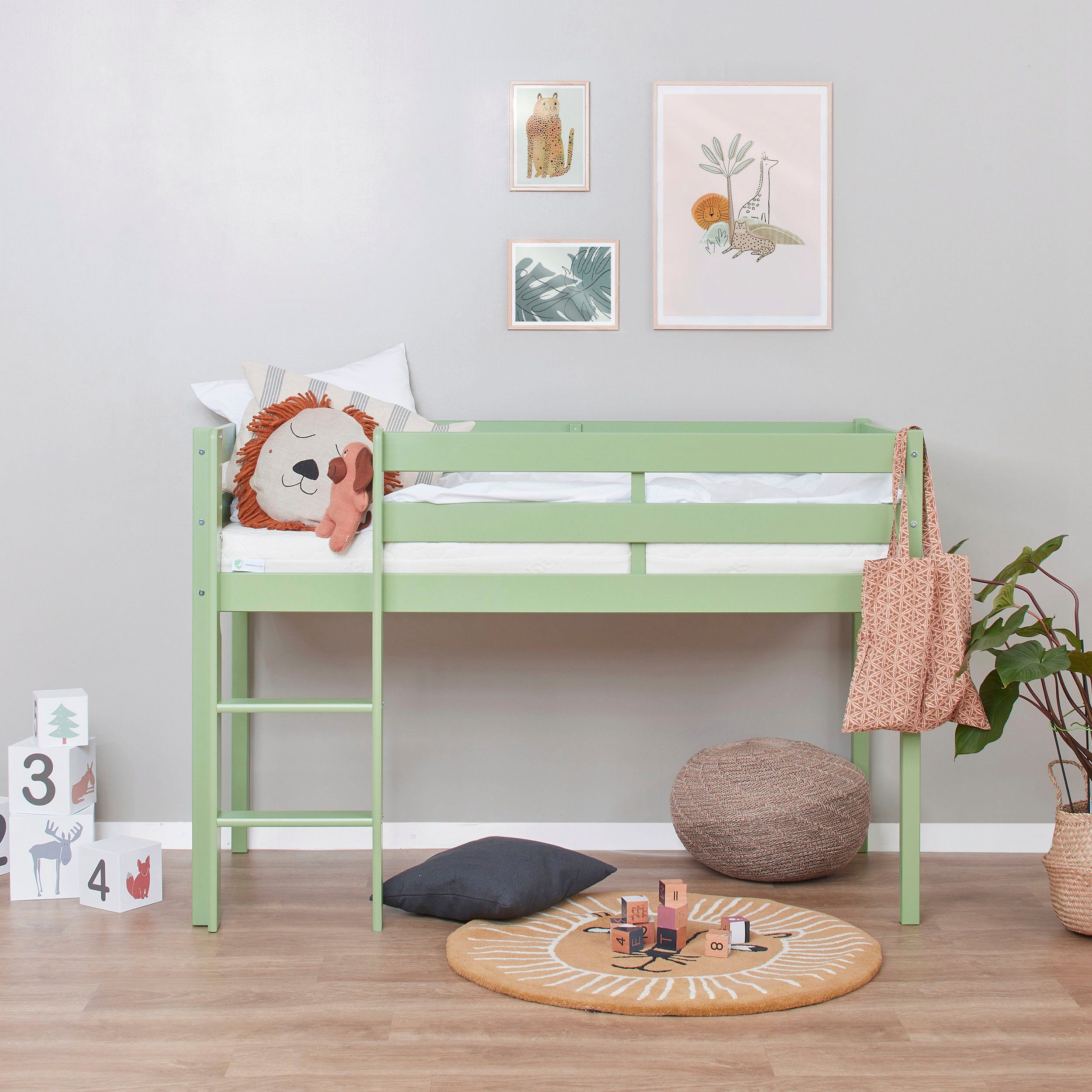 Hoppekids Speelbed ECO COMFORT, hoogslaper, deelbaar in 2 eenpersoonsbedden