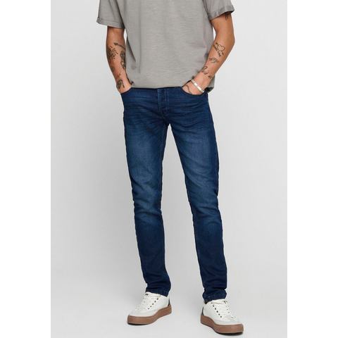 NU 15% KORTING: ONLY & SONS Loom jog blauw Slim fit jeans