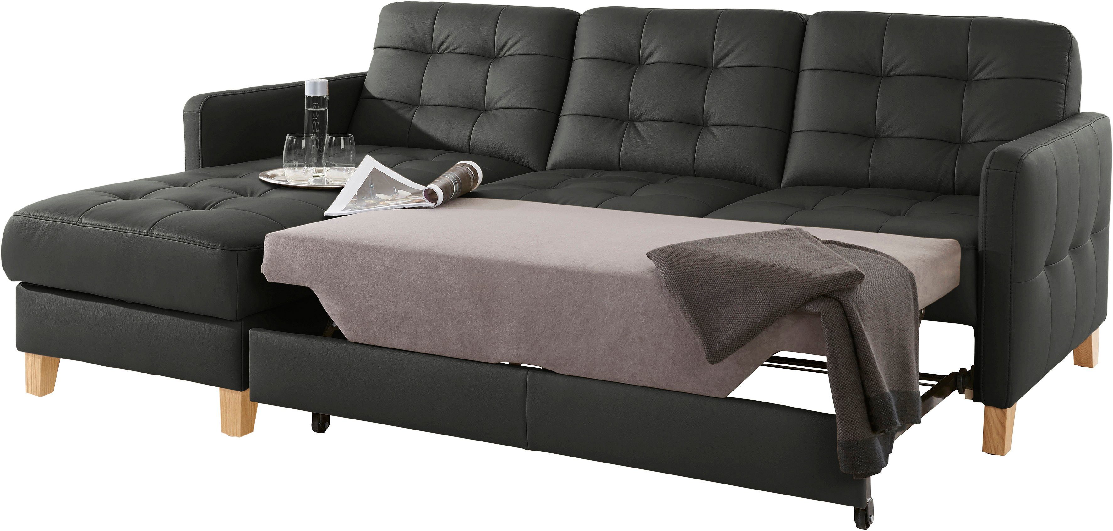 exxpo - sofa fashion Hoekbank Elio, compact en comfortabel, handig en tijdloos design, L-vorm