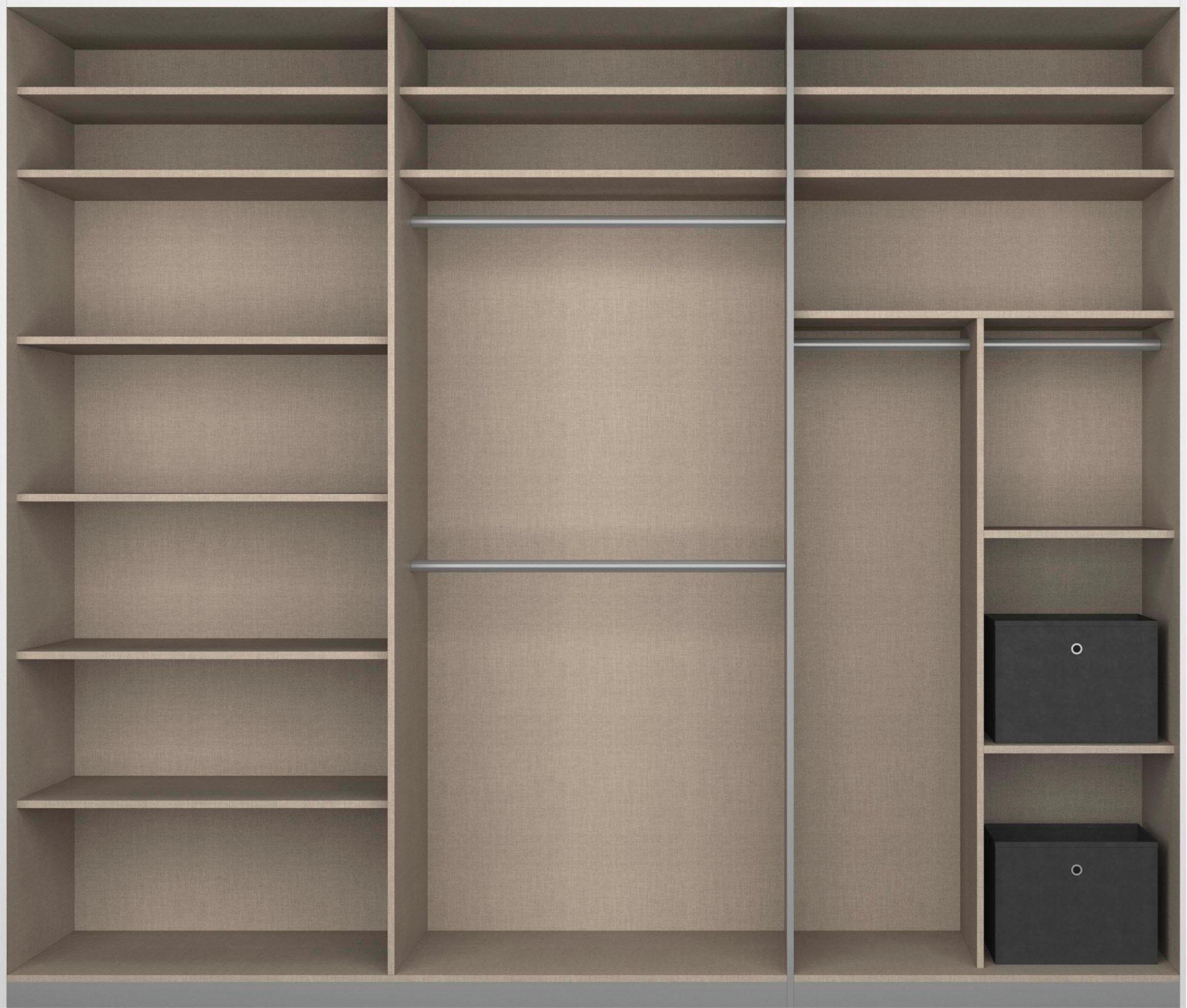 rauch Schuifdeurkast Kledingkast Garderobe CORTONA inclusief interieurindeling,