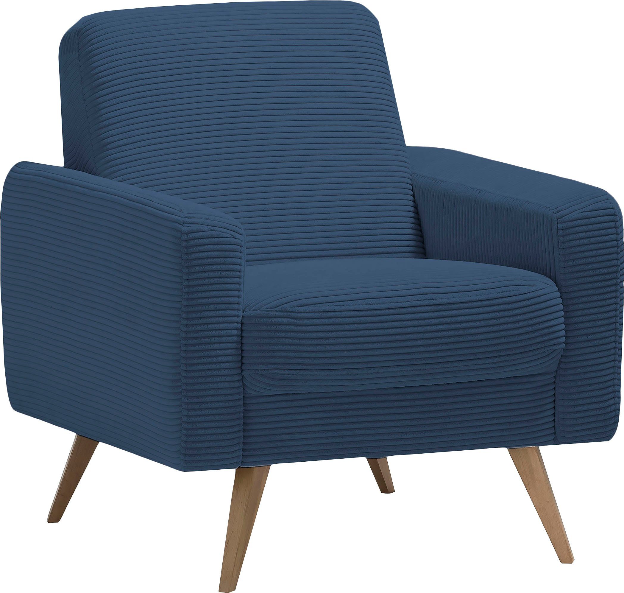 exxpo - sofa fashion Fauteuil Samso, loungestoel elegant en comfortabel, actuele cord bekleding