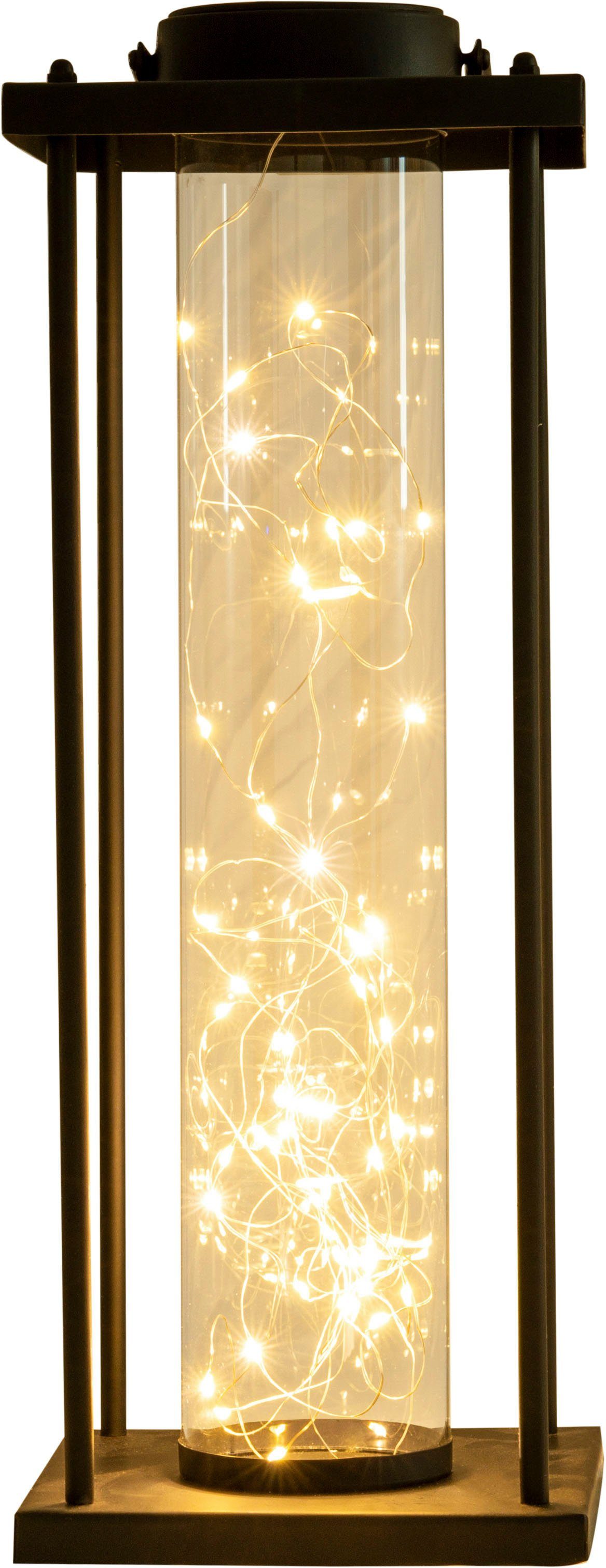 näve Ledsolarlamp Fairylight Frame rechthoekig, kunststof cilinder met led-lichtsnoer warmwit (1 stuk)