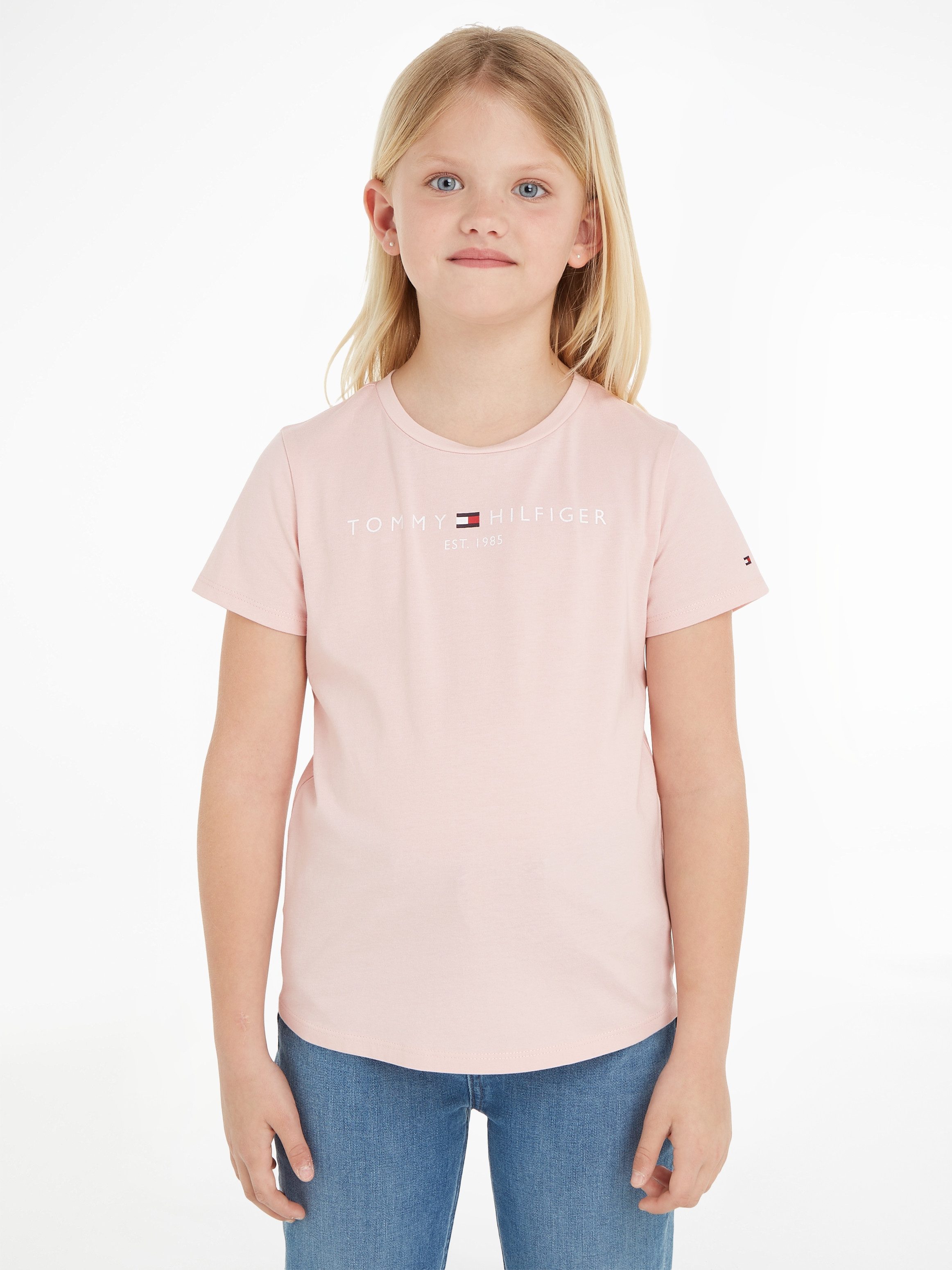 Tommy Hilfiger Shirt met korte mouwen ESSENTIAL TEE S/S met tommy hilfiger logo-opschrift (1-delig)