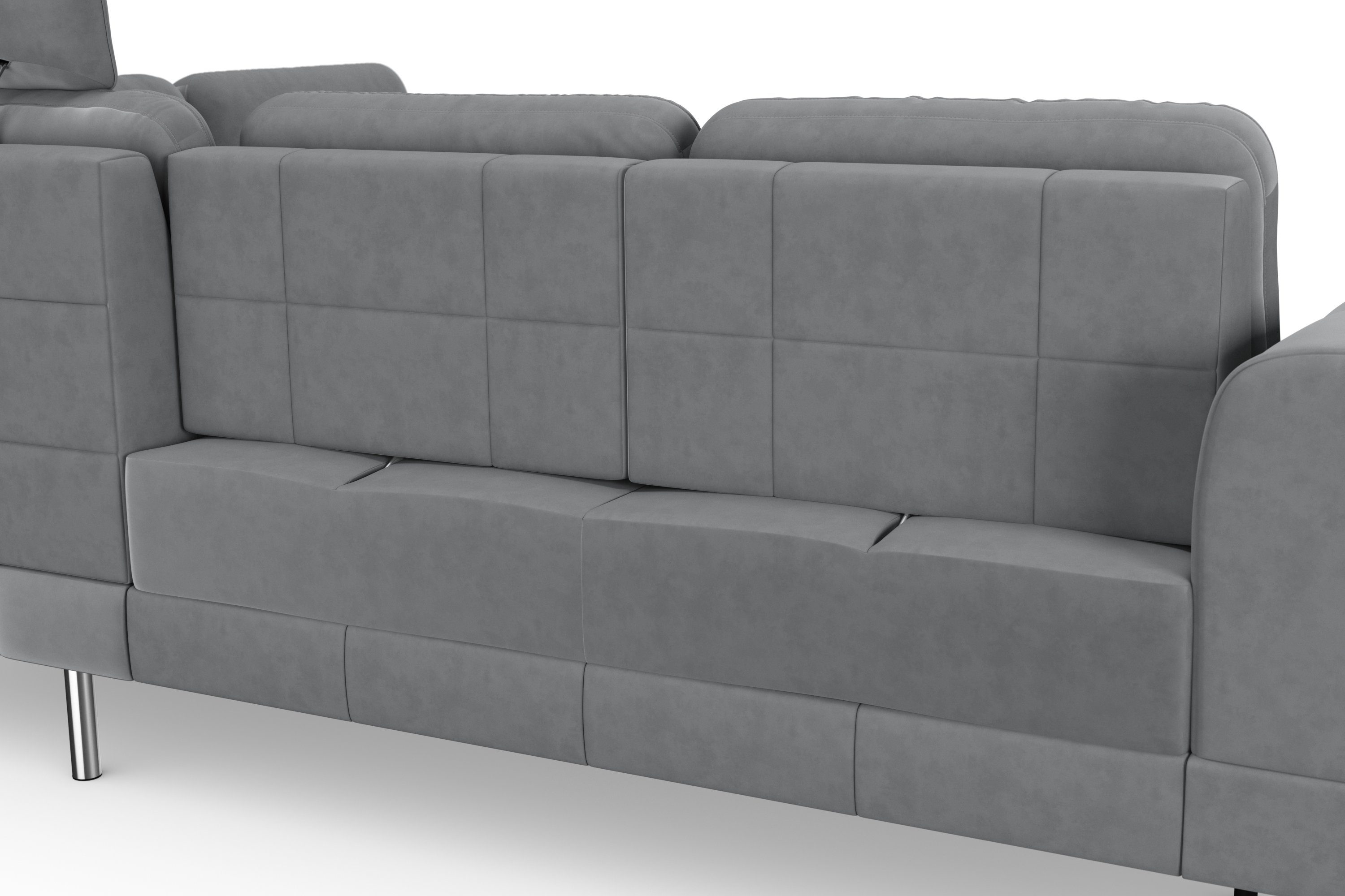 sit&more Hoekbank Bendigo L-vorm inclusief zitdiepteverstelling, bodemvrijheid 15 cm, in 2 pootkleuren