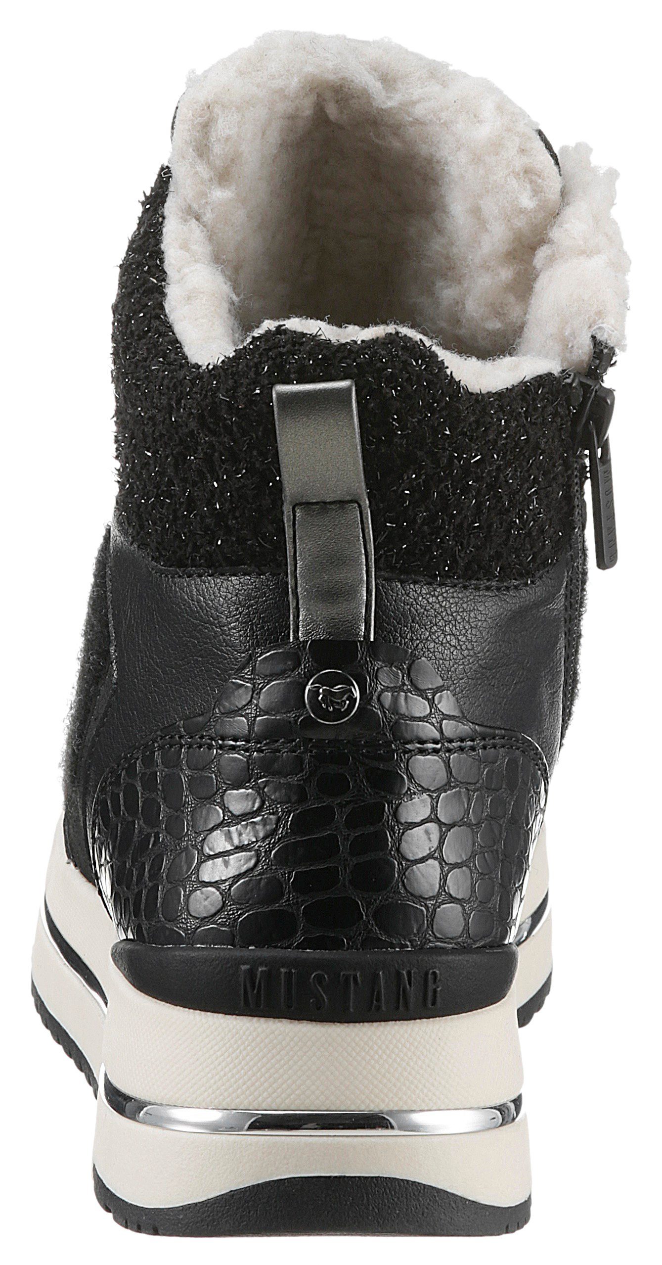 Mustang Shoes Winterlaarzen met beleg in kroko-look