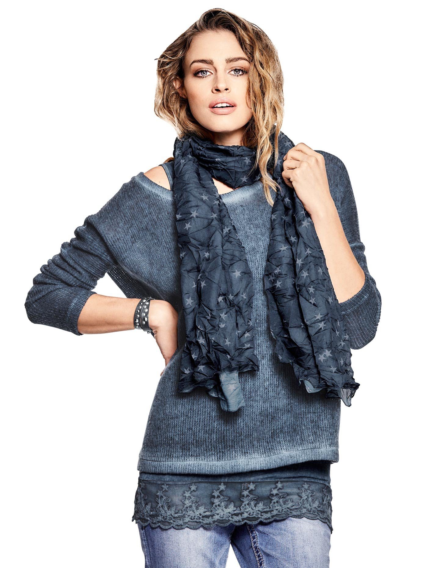 heine Shirt met ronde hals Shirts met ronde hals (3-delig) dames shirts met ronde hals maat 38 blauw