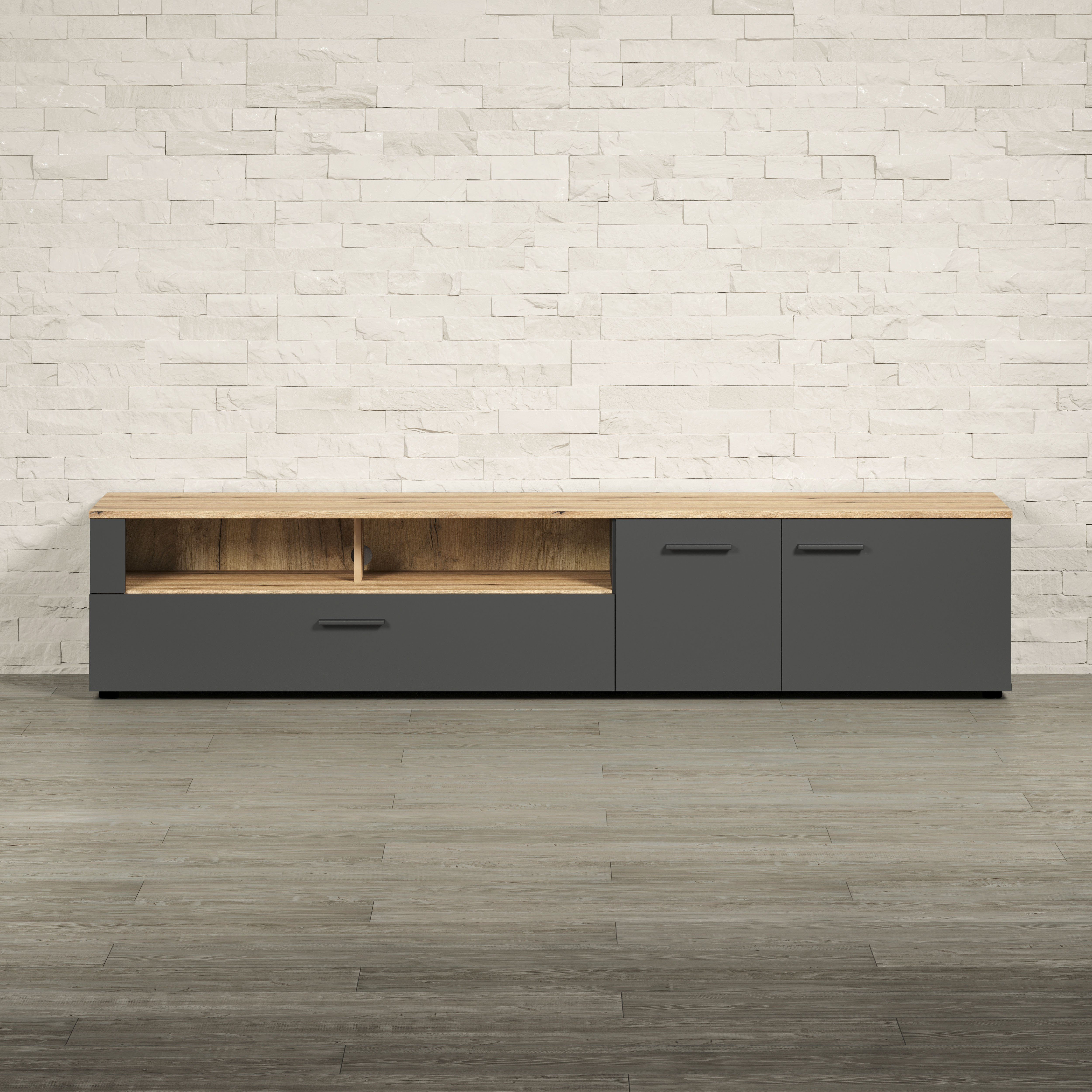 INOSIGN Tv-meubel Estepona TV-kast TV-board, breedte 210 cm, elegant en modern (1 stuk)
