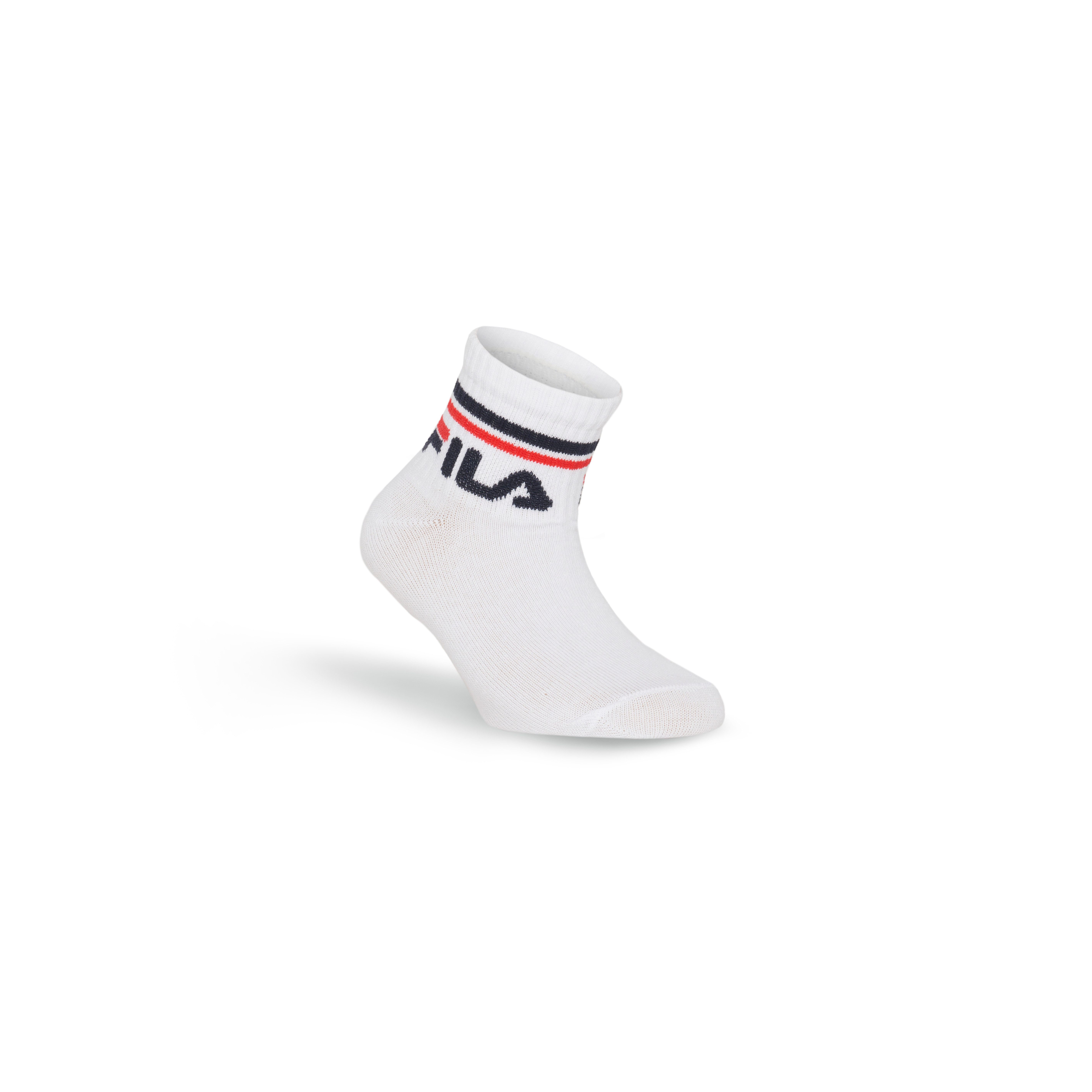 Fila Korte sokken JUNIOR UNISEX QUARTER PLAIN SOCKS met gebreid logo in de ribband, kindersokken (set, 6 paar)