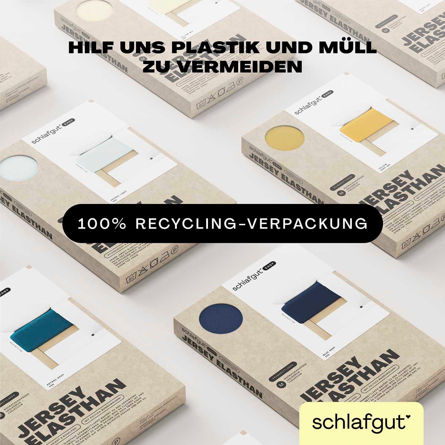 Schlafgut Hoeslaken EASY jersey elastaan topper (1 stuk)