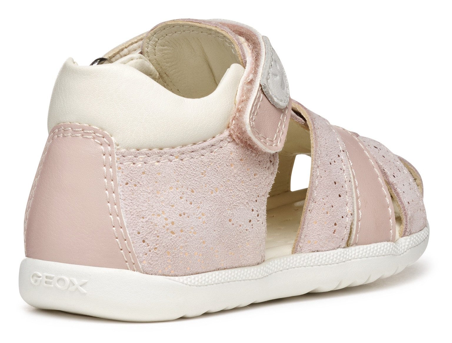 Geox Babyschoentjes B SANDAL MACCHIA GIR , glitter schoen, feest schoen, sandaal met glitter