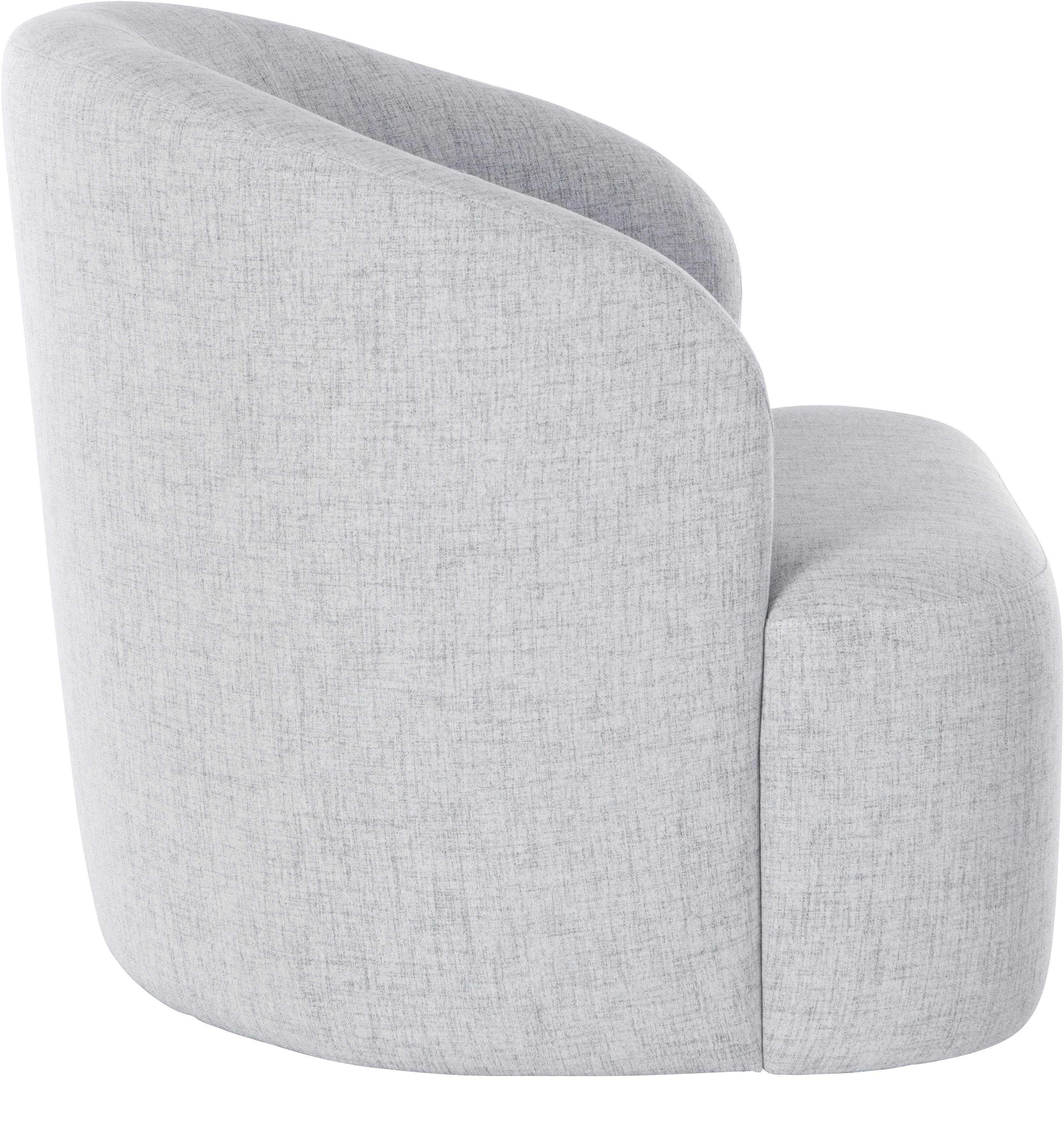 LeGer Home by Lena Gercke Draaibare fauteuil Dilara Stoel afgeronde rugleuning en front, in 3 stofkwaliteiten