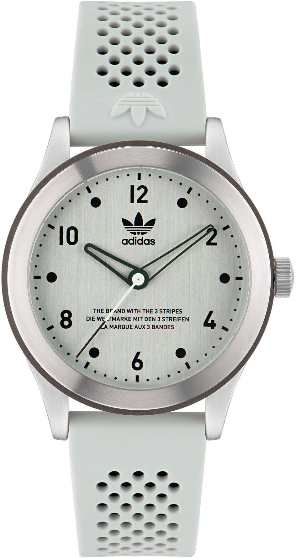 adidas Originals Kwartshorloge CODE THREE Polshorloge, dames, herenhorloge, siliconen band dames horloges grijs