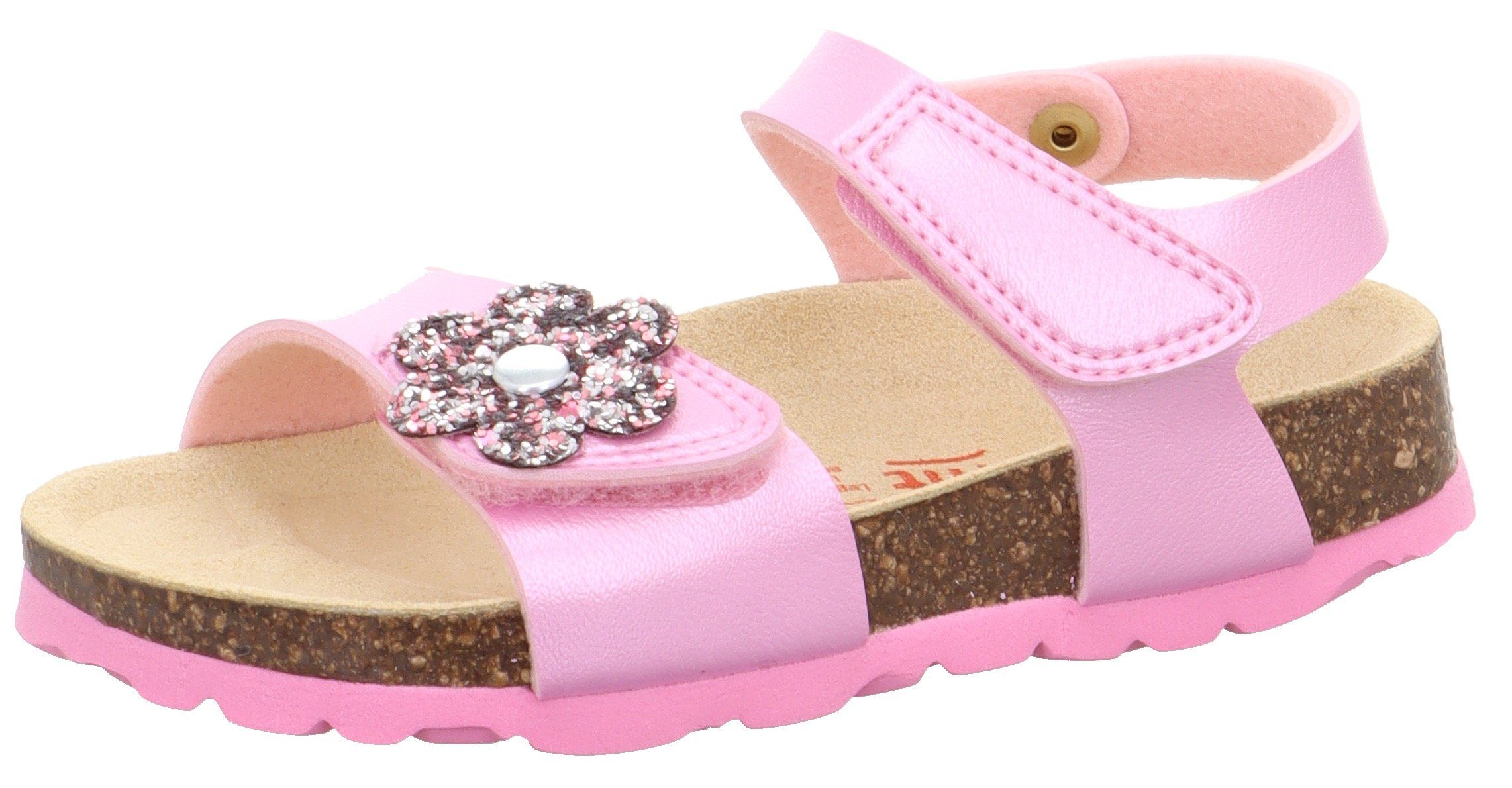 Superfit Sandalen FUSSBETTPANTOFFEL WMS: middel , zomerschoen, klittenbandschoen, sandaal, met glitter