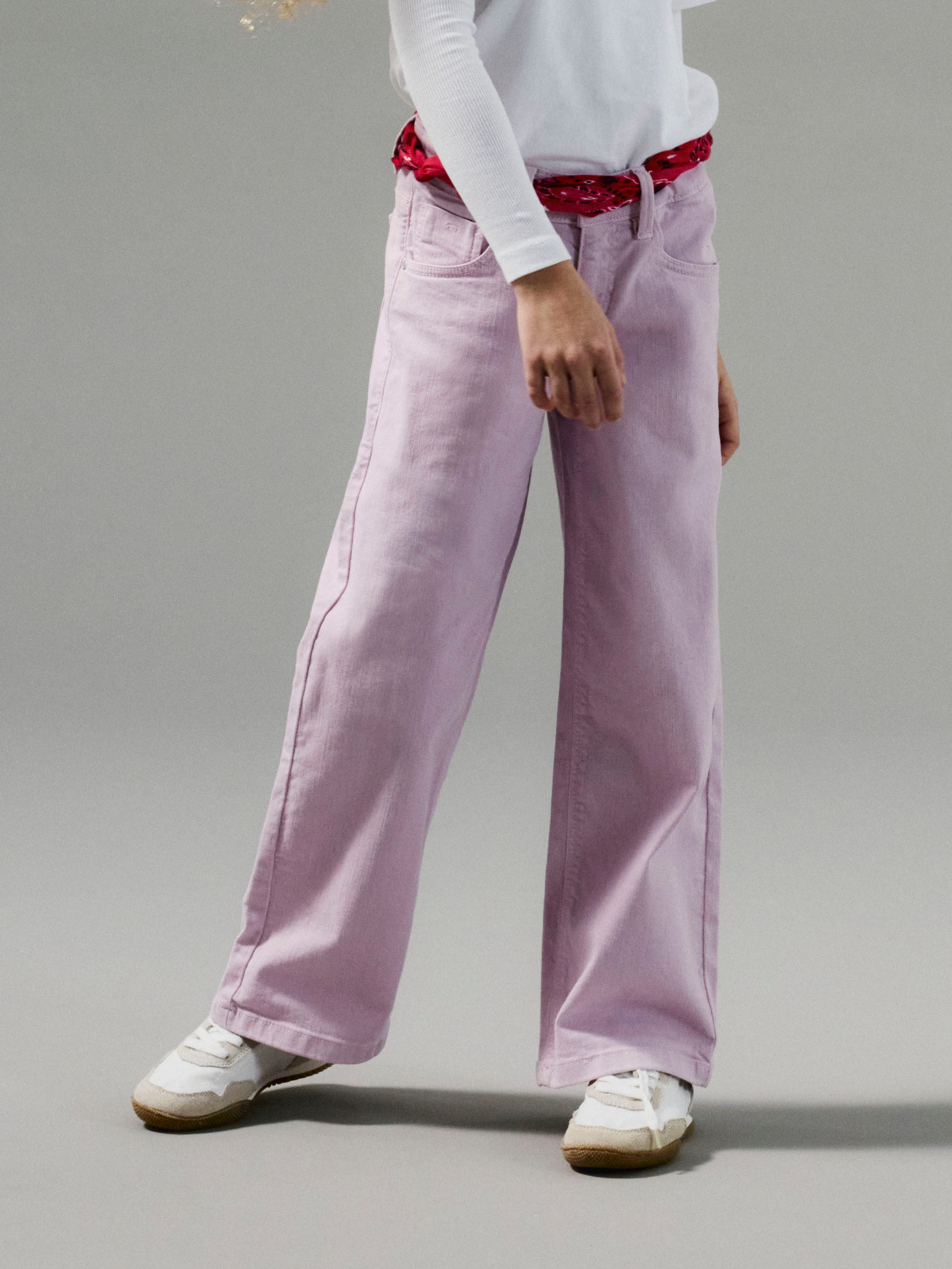 Name It Five-pocketsbroek NKFROSE WIDE TWI PANT 1115-TP NOOS