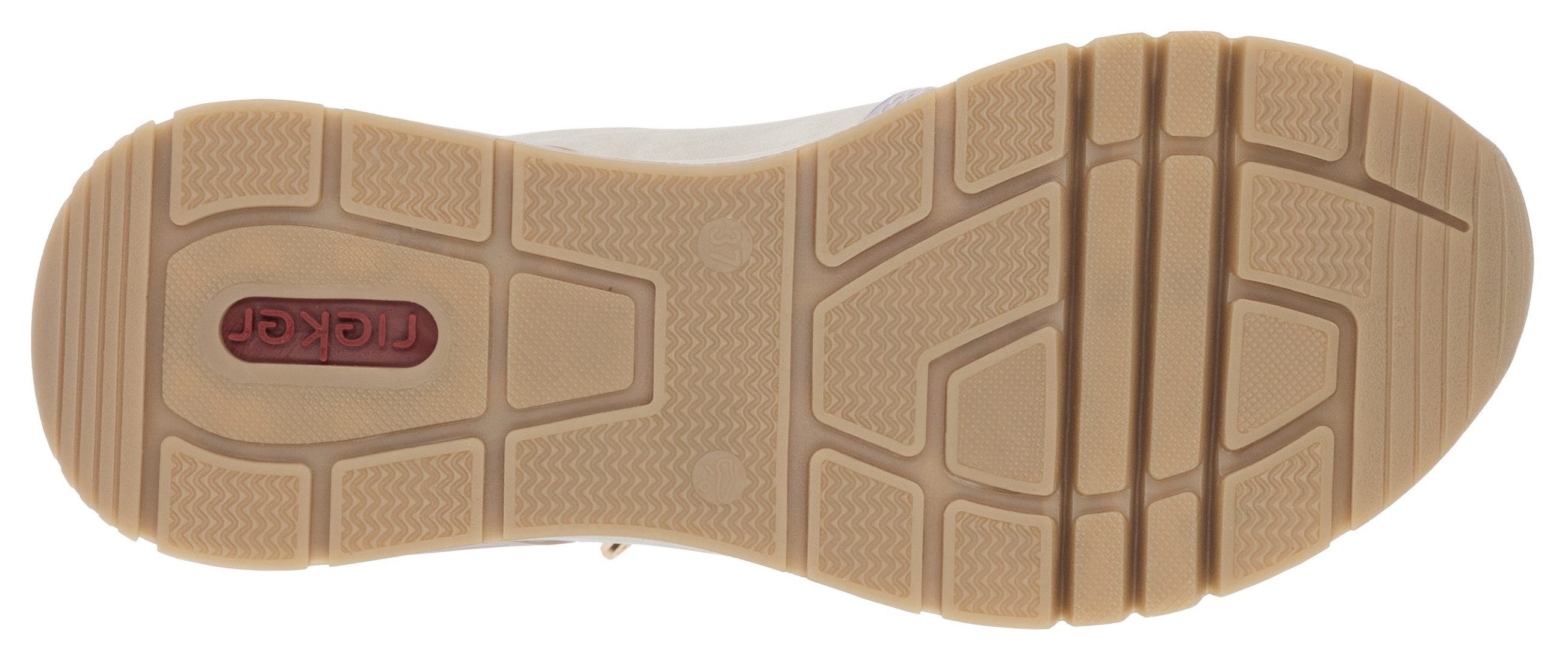 Rieker Sneakers met sleehak , vrijetijdsschoen, lage schoen, veterschoen in comfortabele vorm