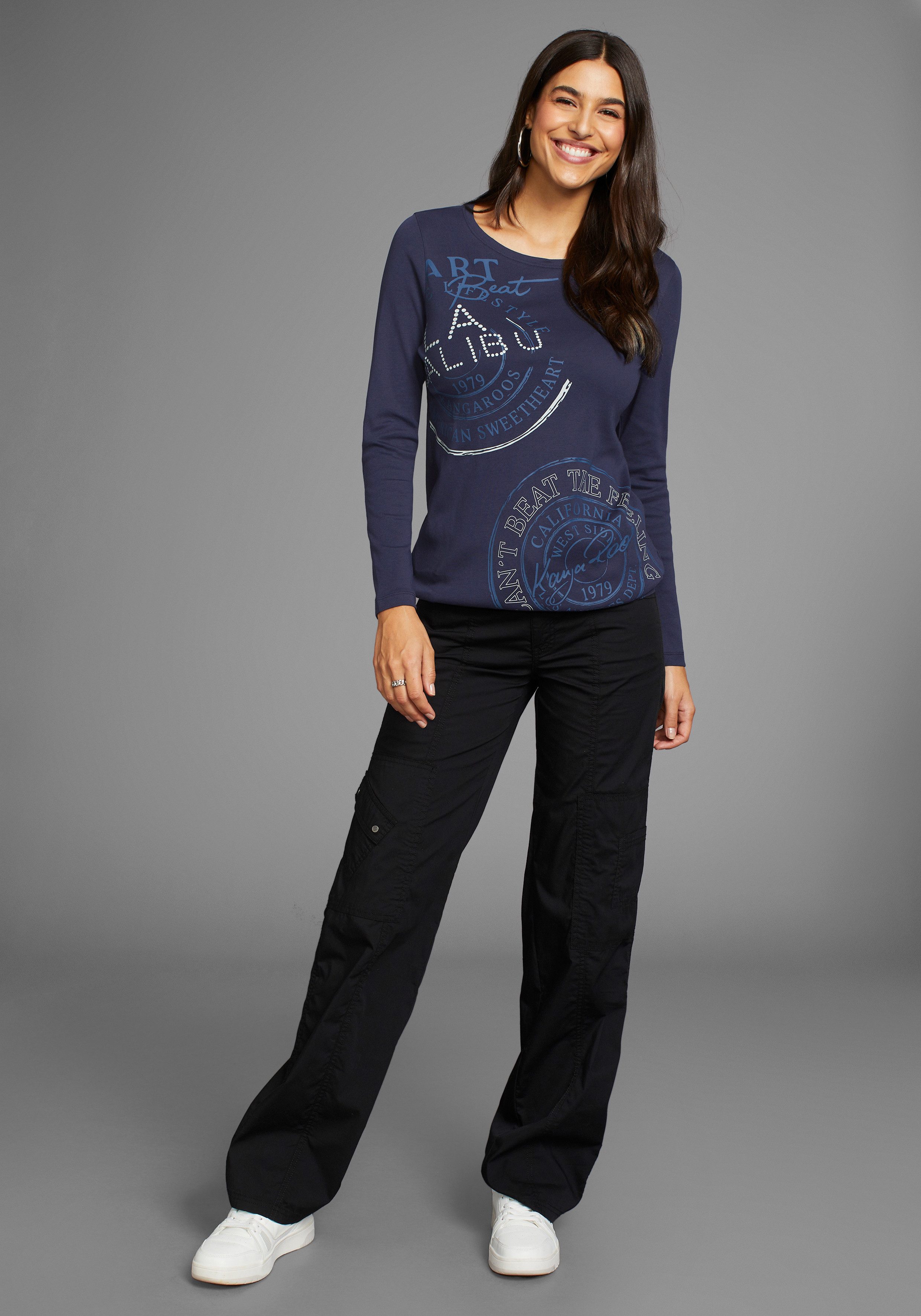 KangaROOS Shirt met lange mouwen met placement-print