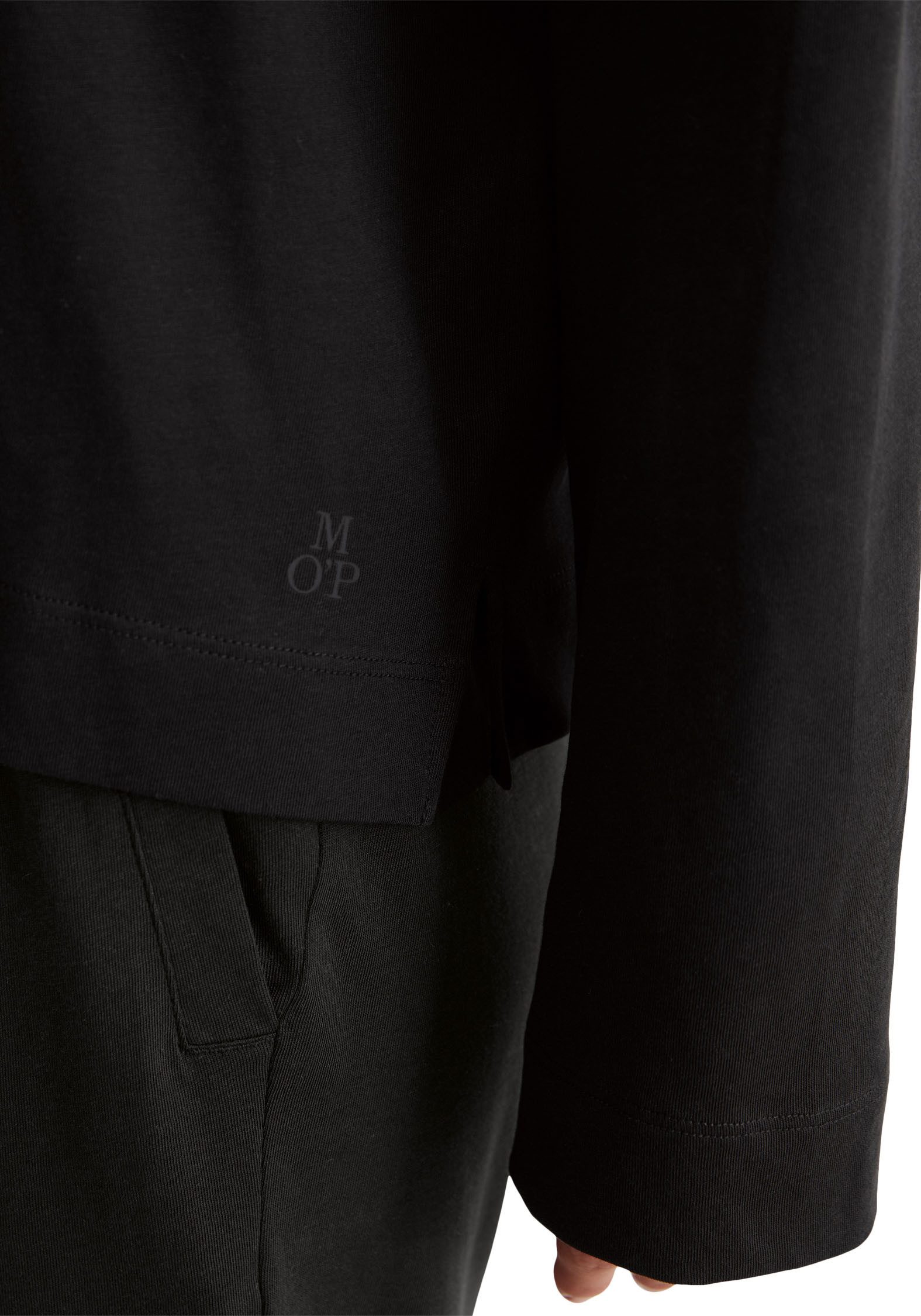 Marc O'Polo Pyjama top Mix & Match Cotton-Woven met ronde hals en rechte zoom met zijslitsen