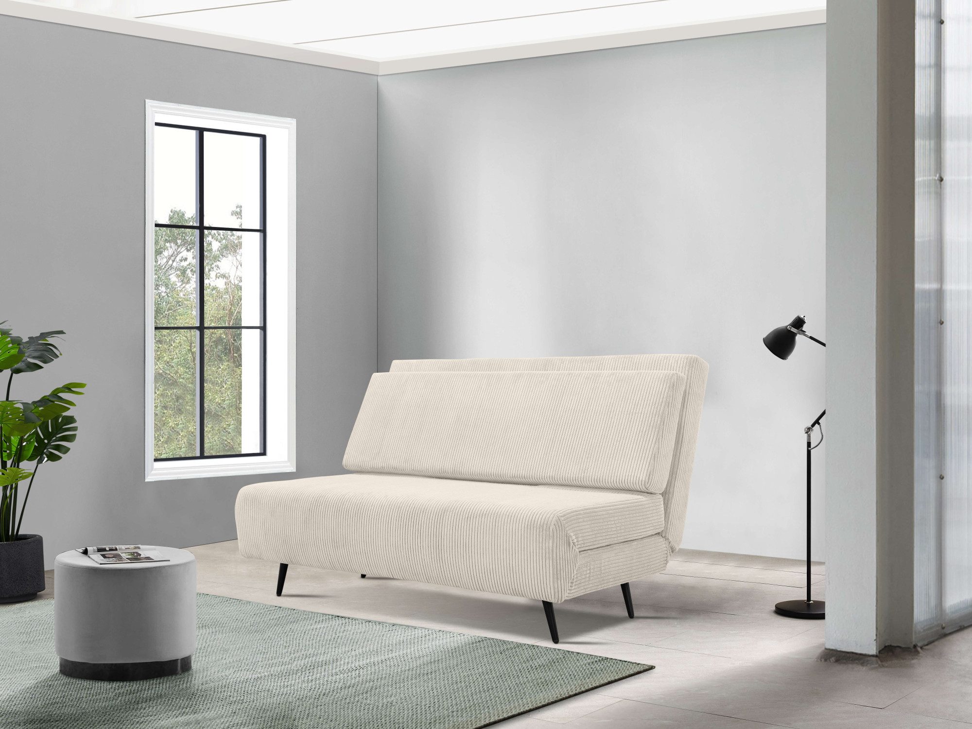 andas Slaapbank LINNEA Daybed met opklapbaar ligoppervlak, in geweven stof, velours, corduroy