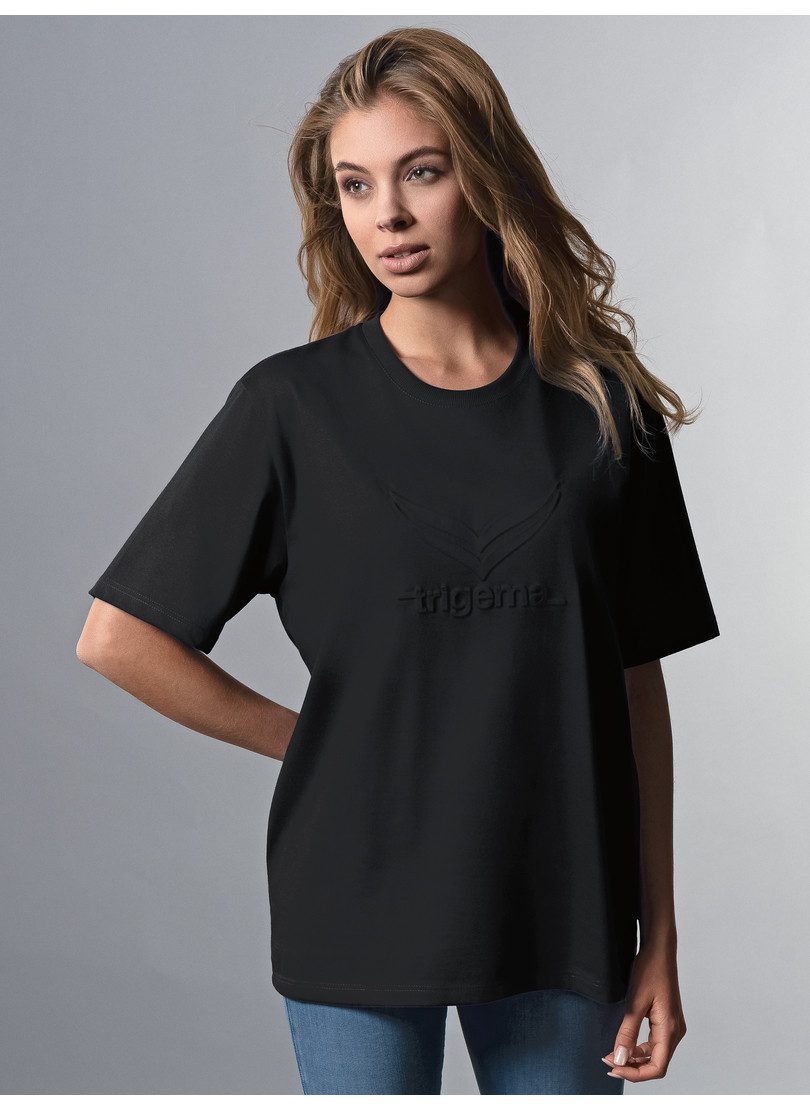 Trigema T-shirt TRIGEMA Heavy oversized T-shirt met 3D-motief (1-delig)