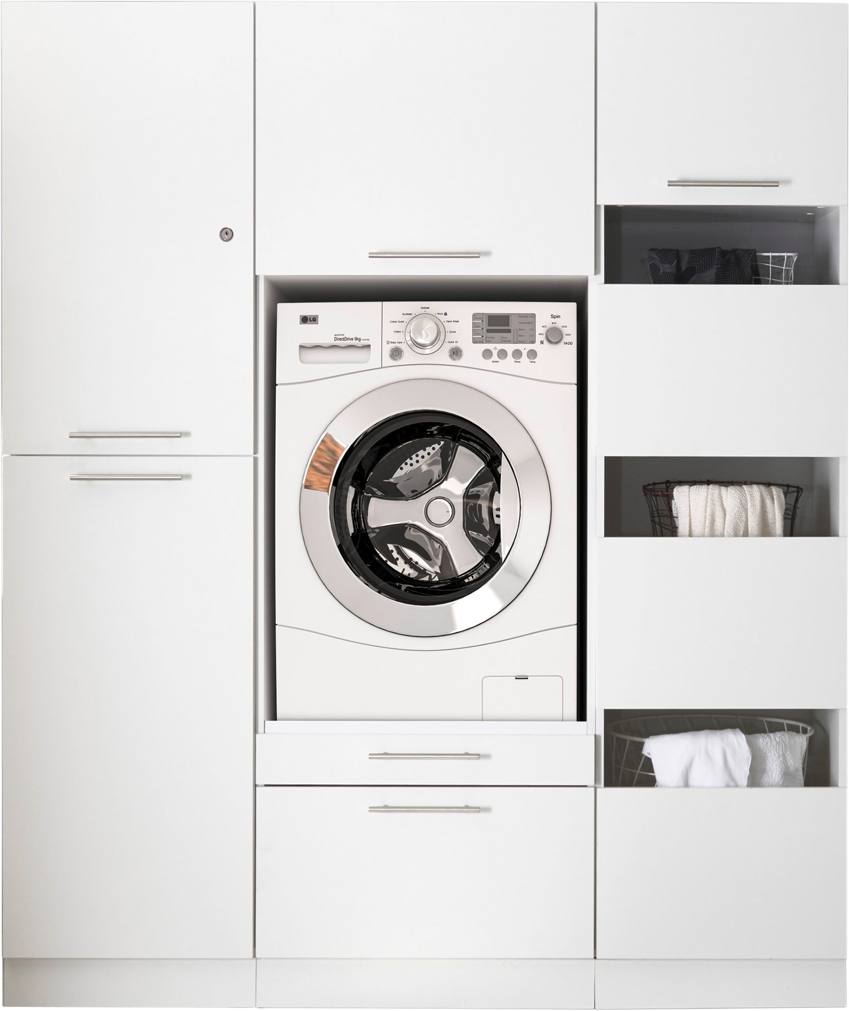 RESPEKTA Multifunctionele kastenset Clara-Set 11 (h x b x d) 200 x 167,4 x 67,6 cm (3 stuks) multifunctionele kasten wit