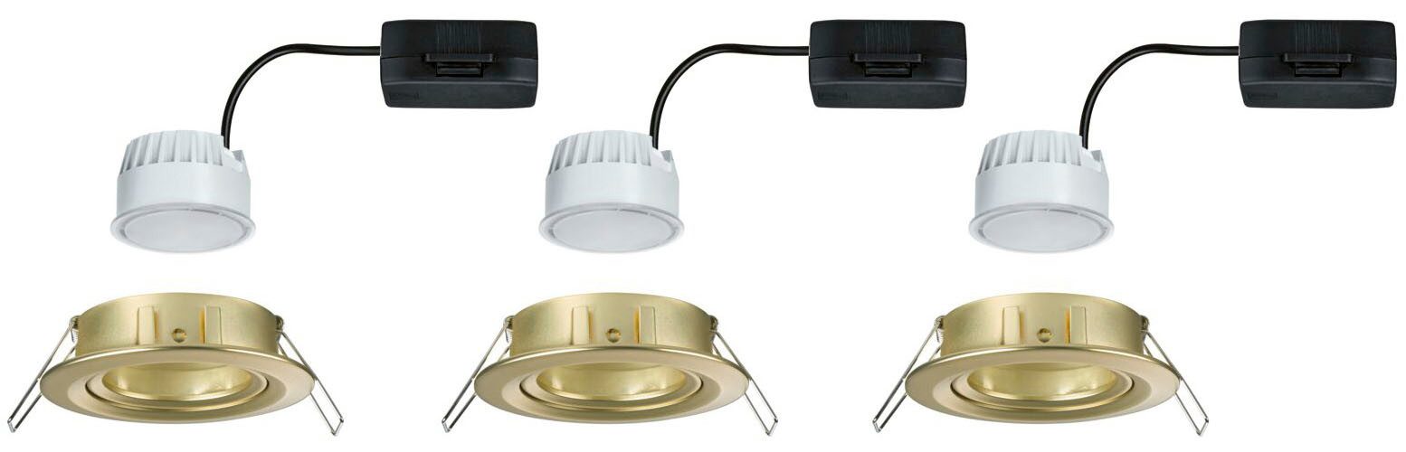 Paulmann Ledinbouwlamp LED inbouwlamp Nova Coin rond 84mm 50° munt goudkleur mat