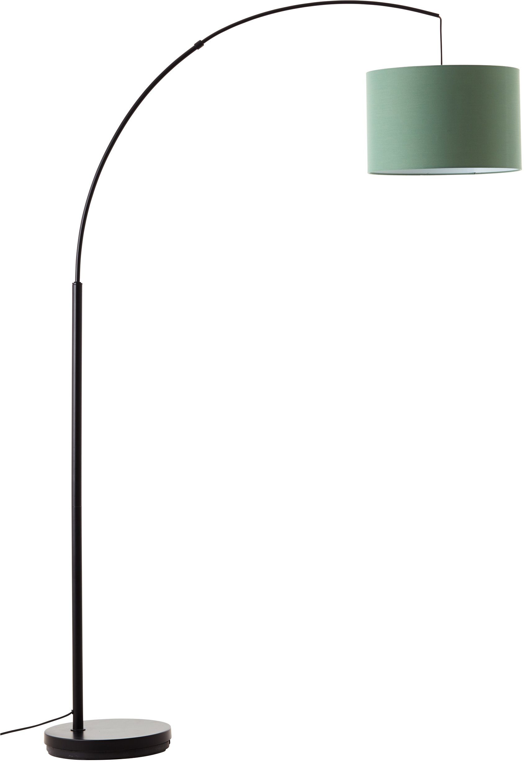 Places of Style Staande lamp ELIJAH Booglamp textielen kap stof ø 36 cm (1 stuk)