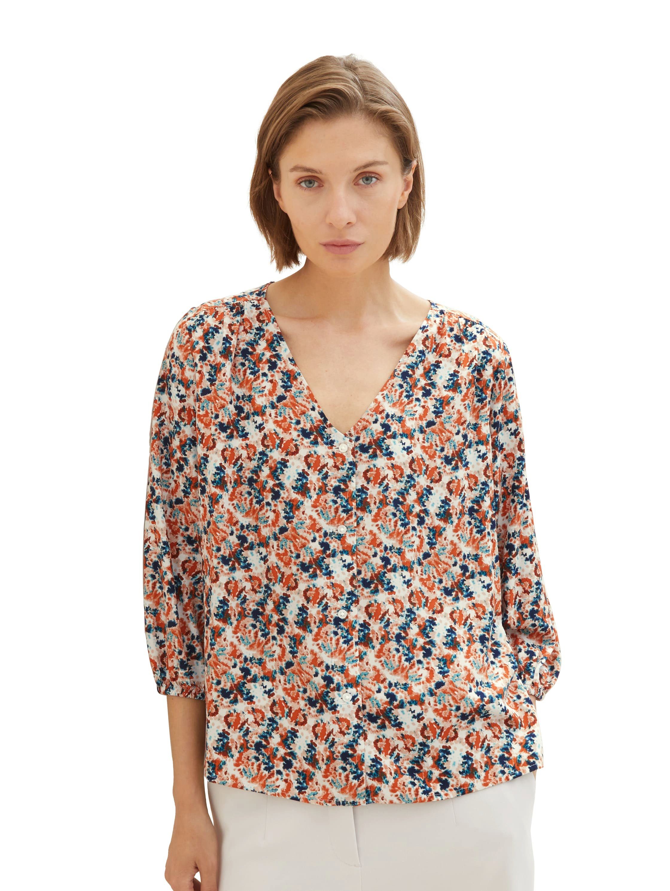 Tom Tailor Gedessineerde blouse met doorknoopsluiting