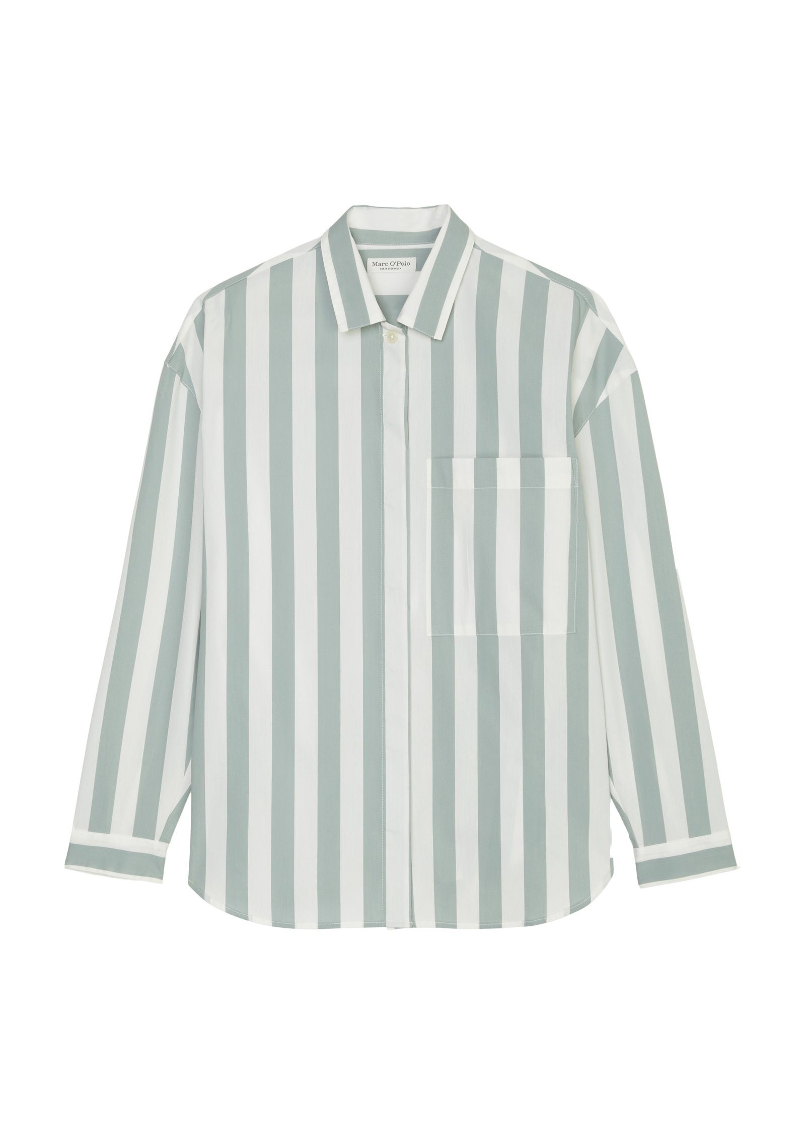 Marc O'Polo Blouse met lange mouwen met verborgen knoopsluiting, modetrend voor de lente