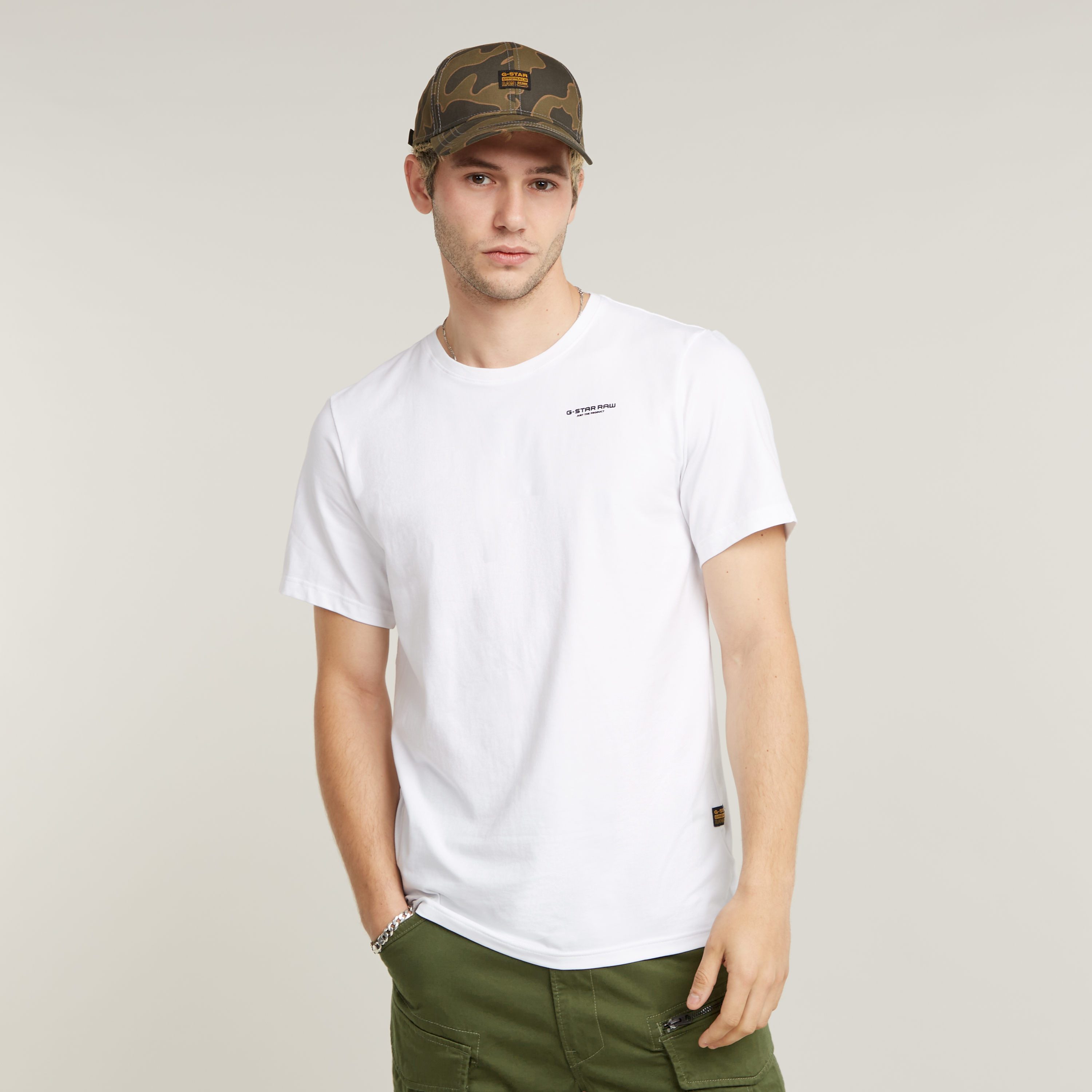 G-Star RAW T-shirt Slim base heren t-shirts maat L wit