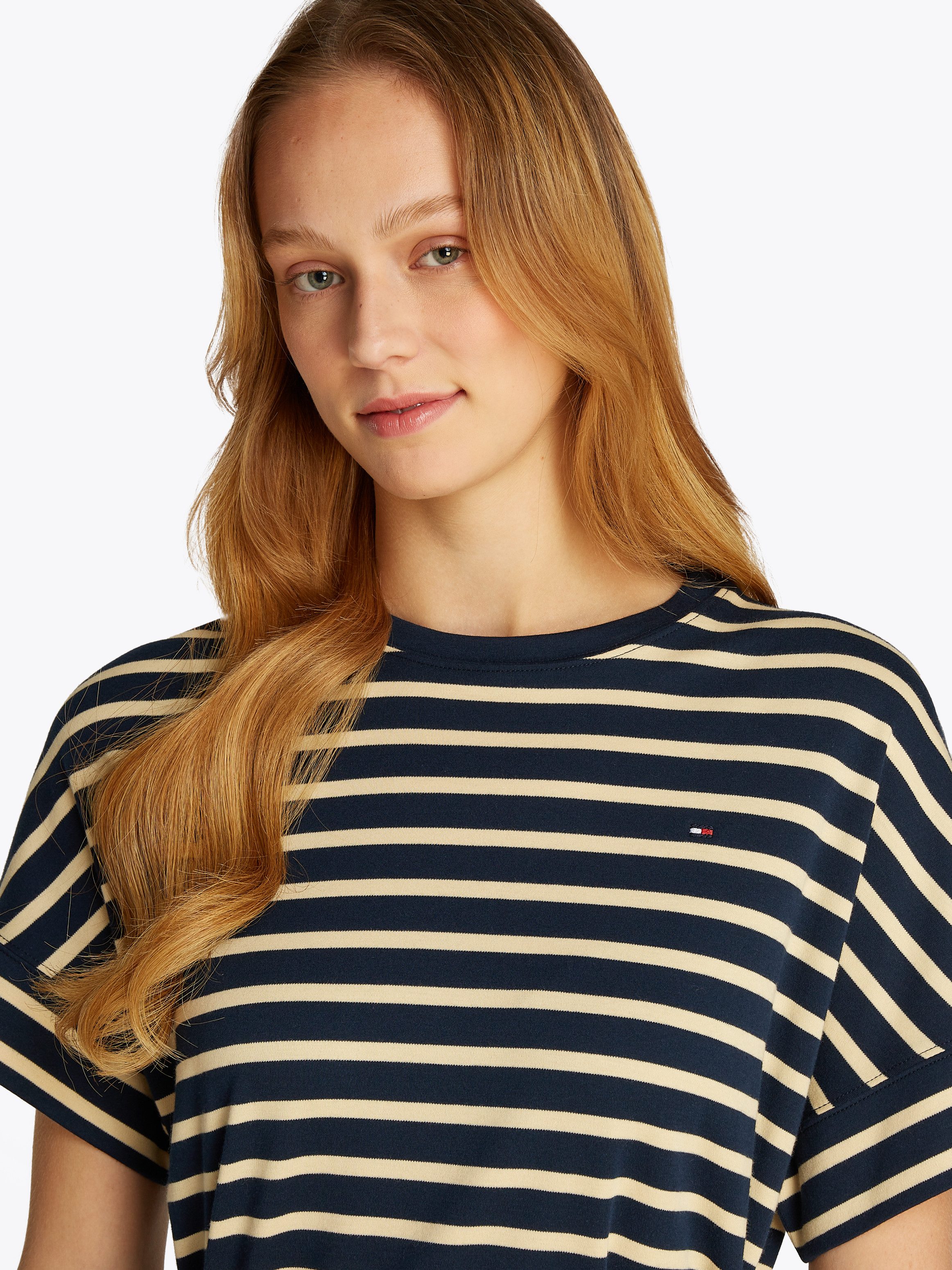 Tommy Hilfiger Jurk in a-lijn COTTON INTERLOCK SHORT DRESS