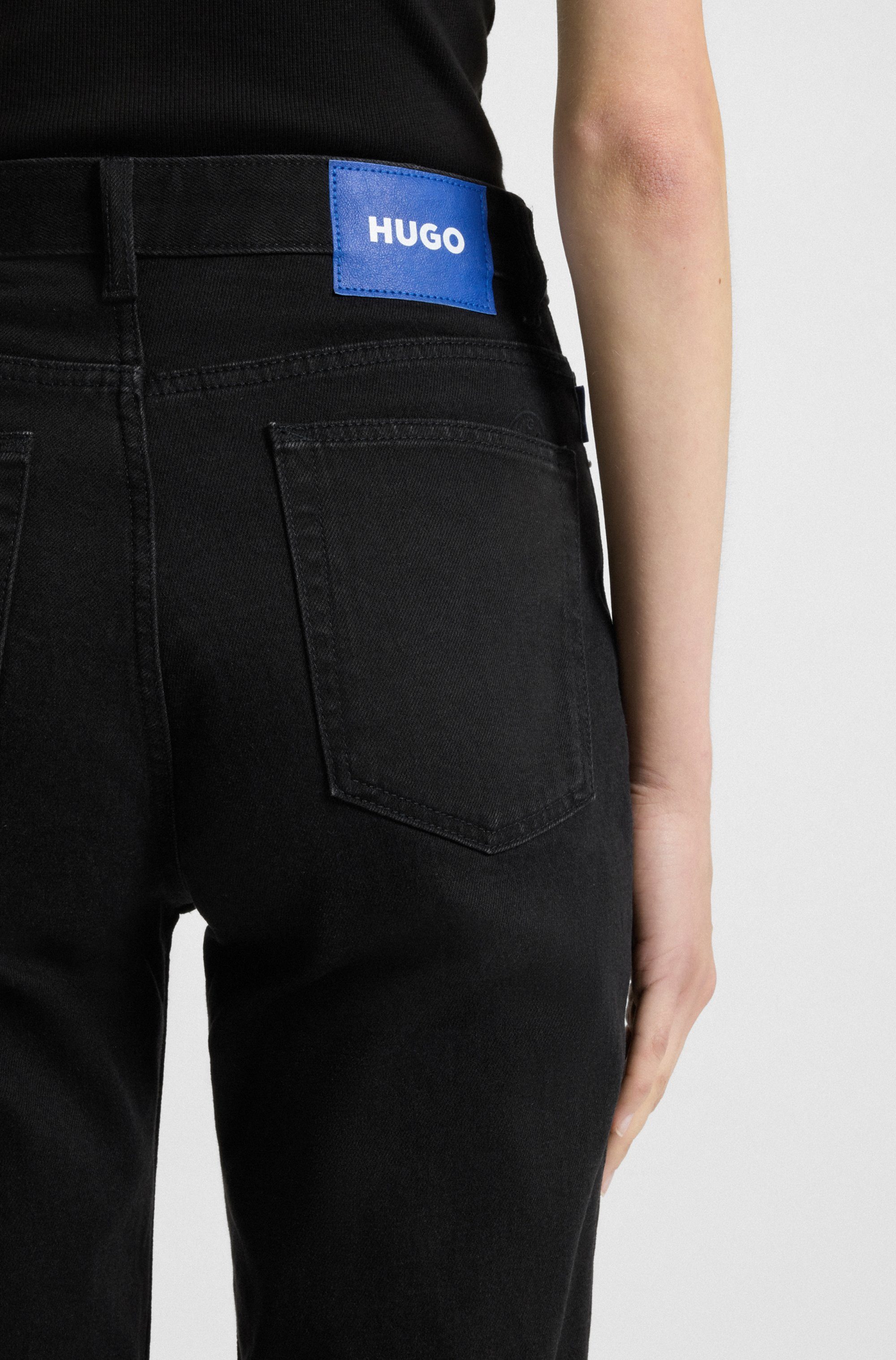HUGO Blue Mom jeans Noe Straight fit jeans met hoge taille