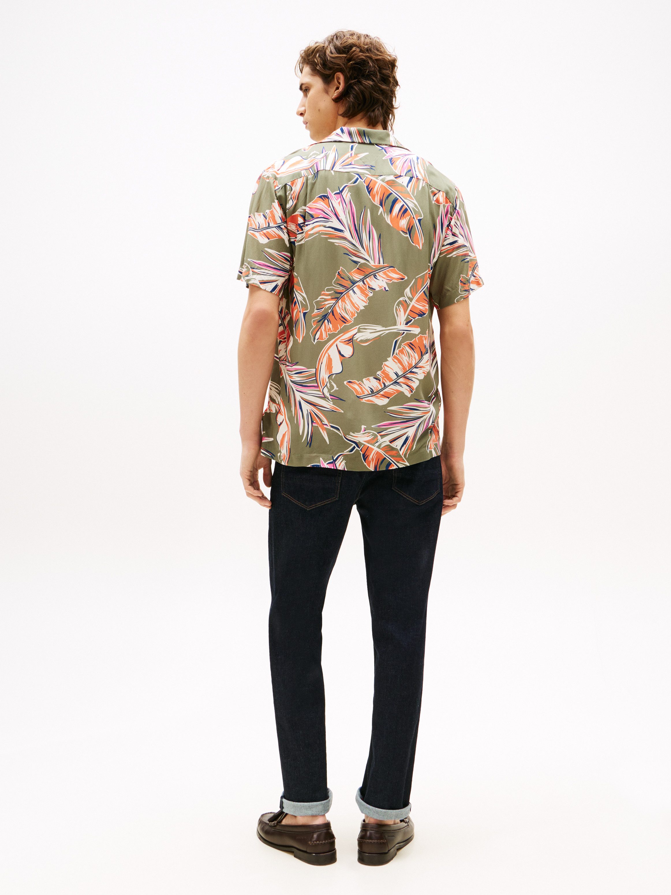 Tommy Hilfiger Overhemd met korte mouwen LIGHTWEIGHT LEAF AOP SS SHIRT