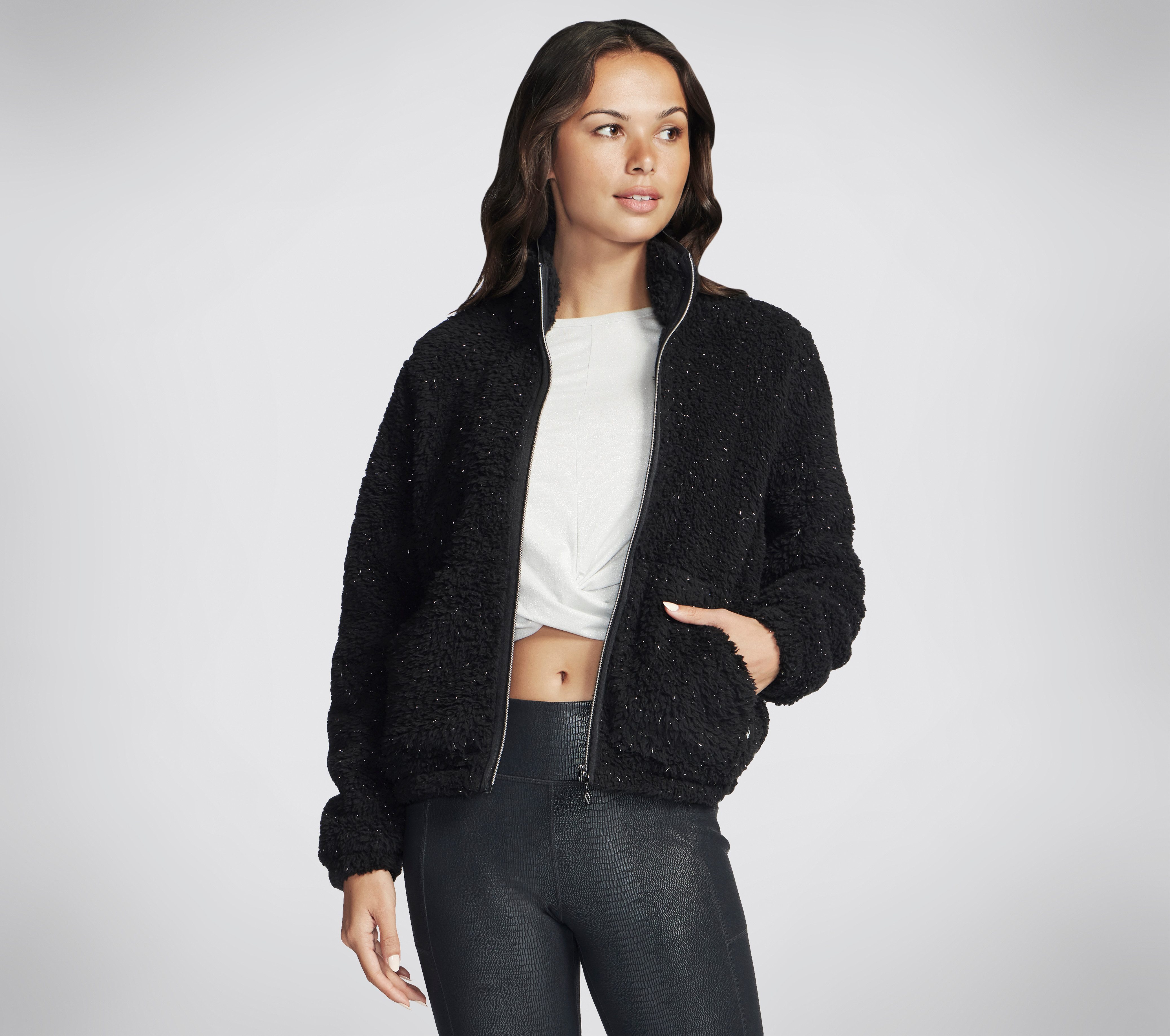 Skechers Fleecejack dames fleece vesten maat XXL (50/52) zwart