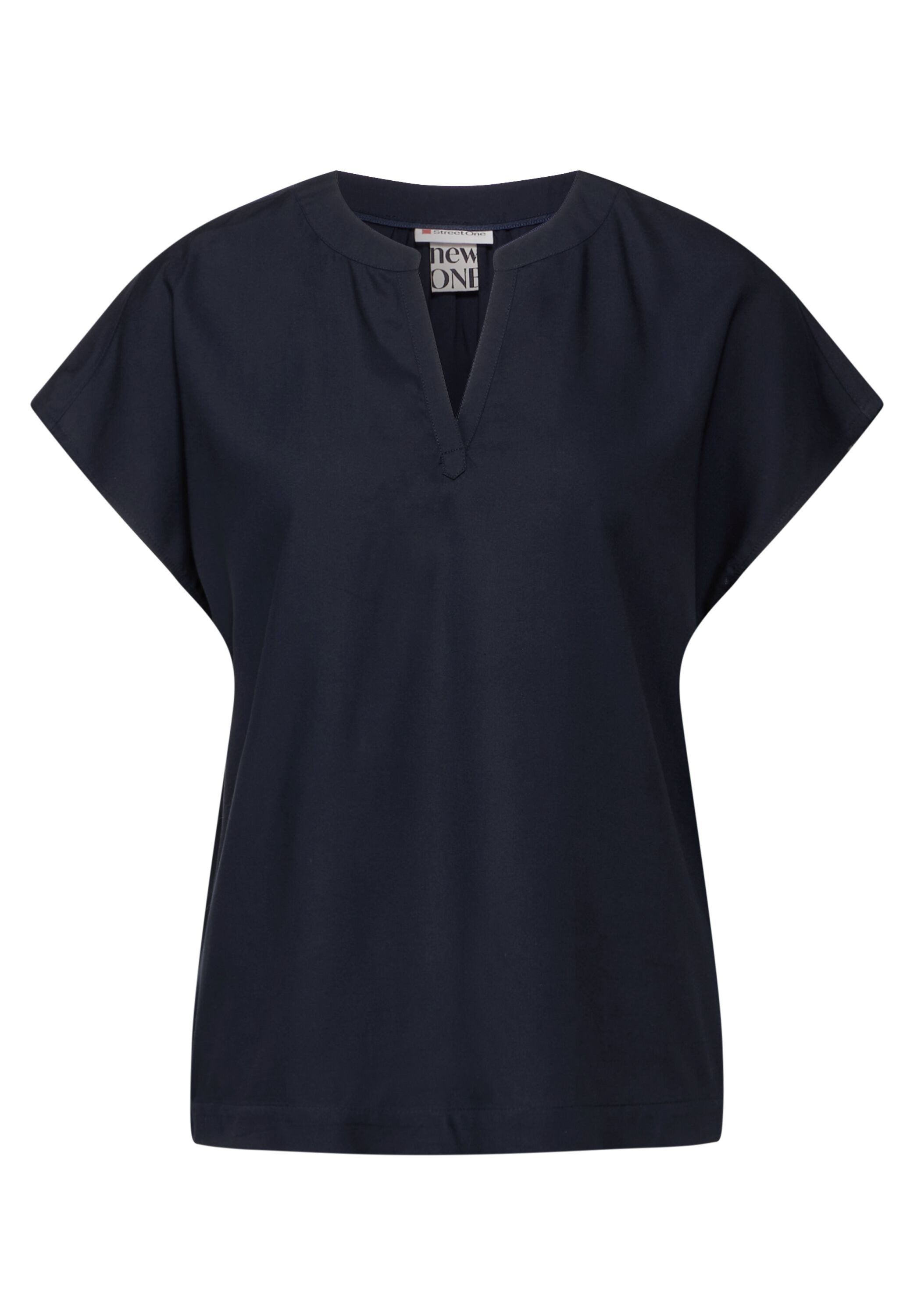 STREET ONE Blouse met korte mouwen Blouseshirt van pure viscose