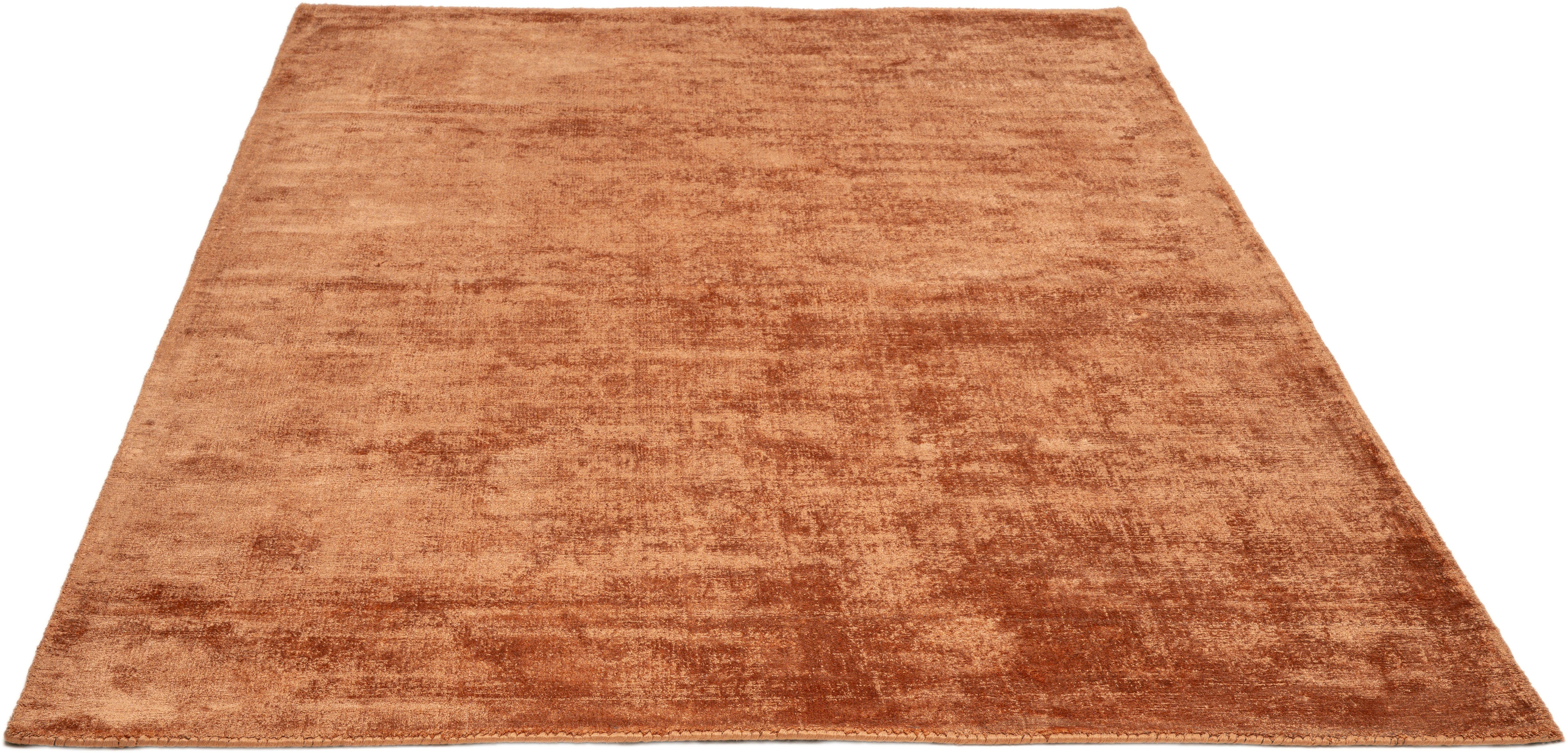 TOM TAILOR HOME Vloerkleed Shine uni Handgeweven vloerkleed, 100% viscose, met de hand geweven, met elegante glans